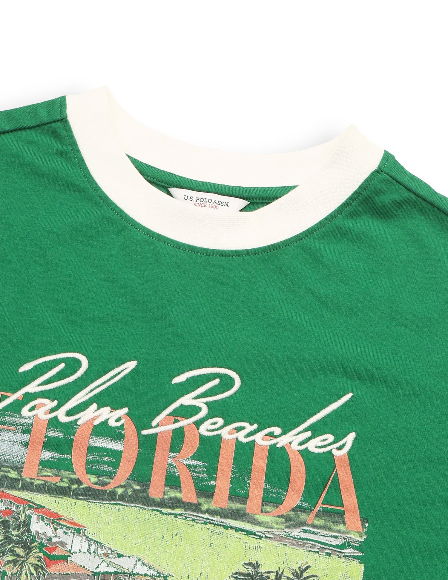 Graphic Printed Boxy T-shirt Green - U.S. Polo Assn. India | Large