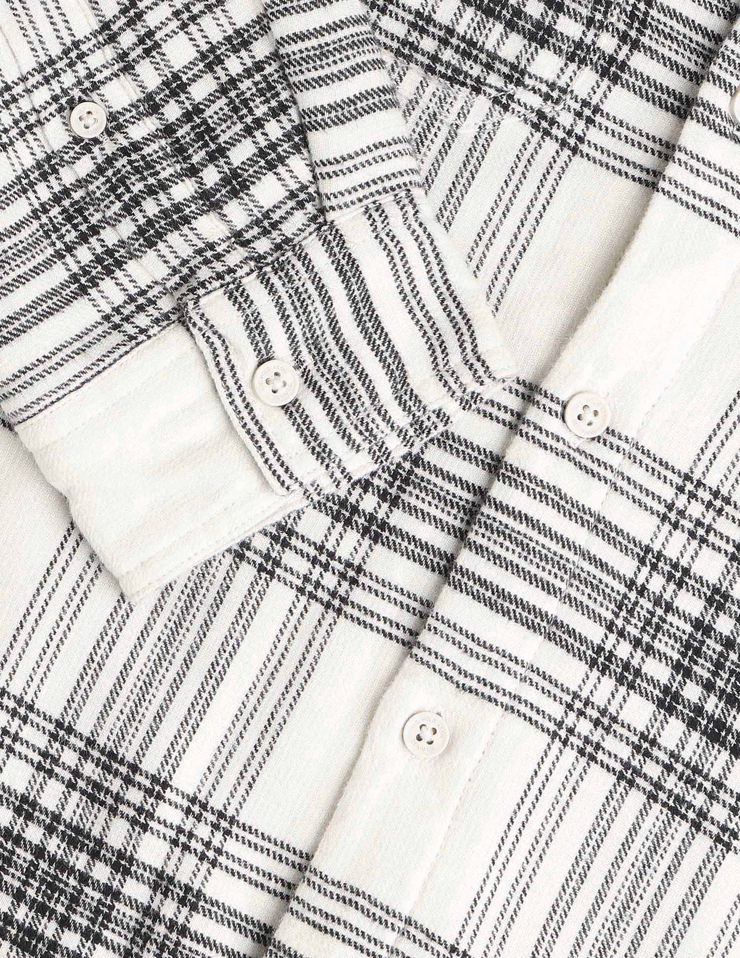 Tartan Checked Slim Fit Shirt Off White - U.S. Polo Assn. India | Large