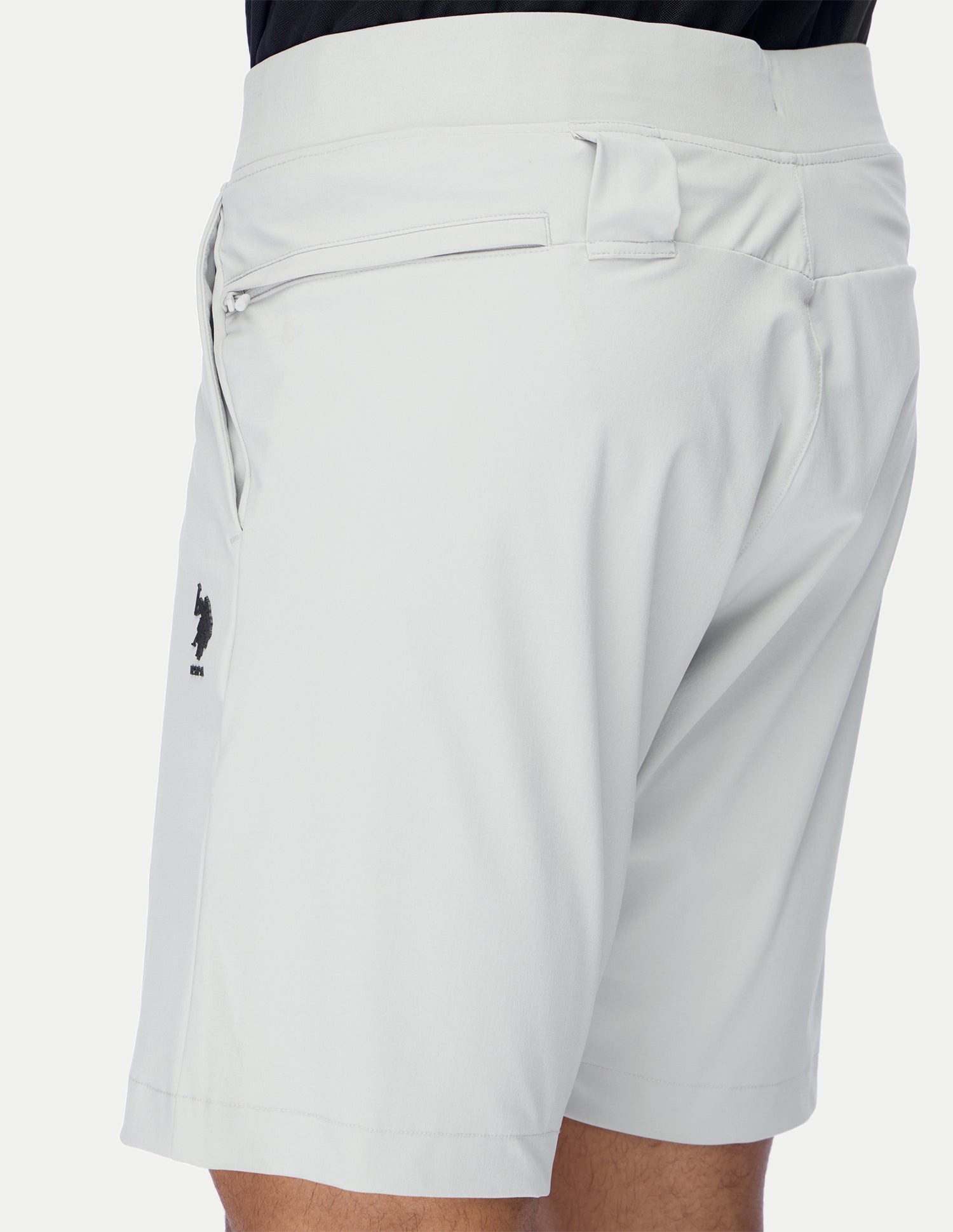 Mid Rise Regular Fit Active Shorts Light Grey - U.S. Polo Assn. India | Large