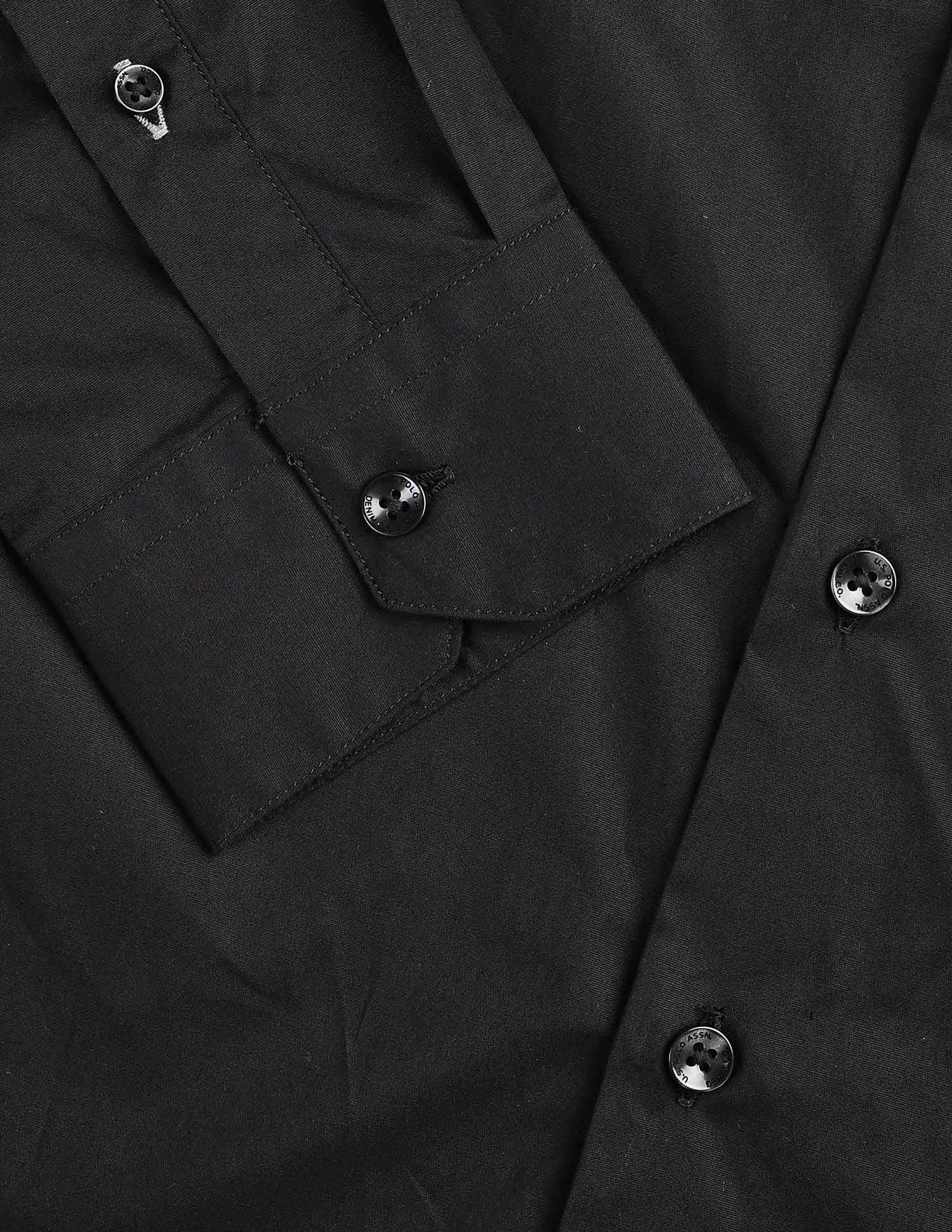 Poplin Black & Gold Shirt Black - U.S. POLO ASSN. | Large