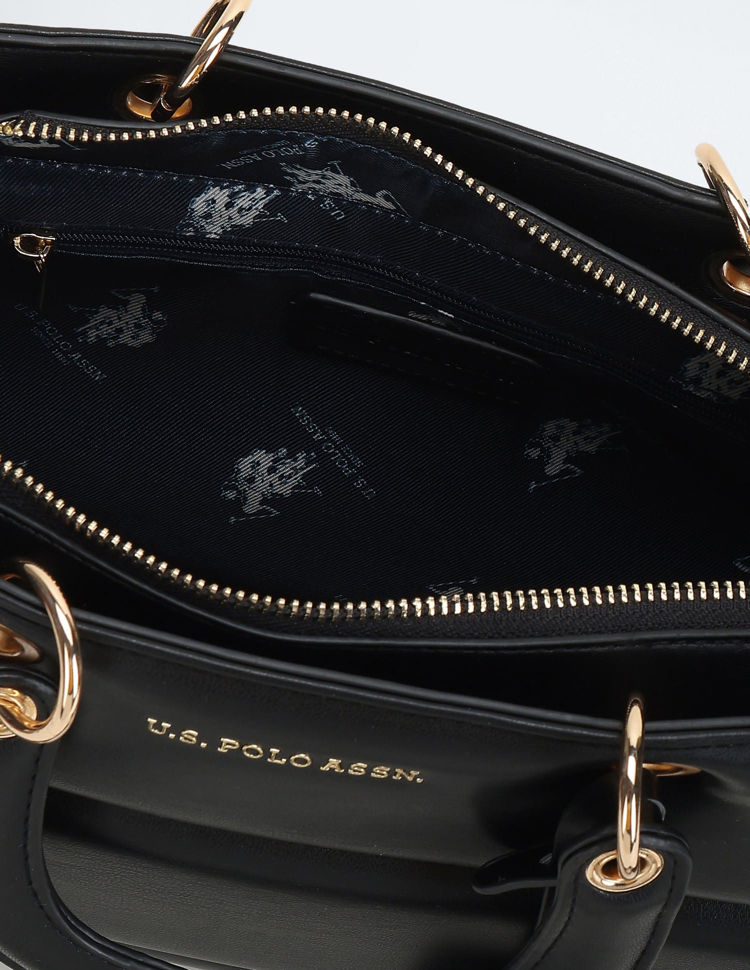 City Girl Quilted Hand Bag Black - U.S. POLO ASSN. | Large