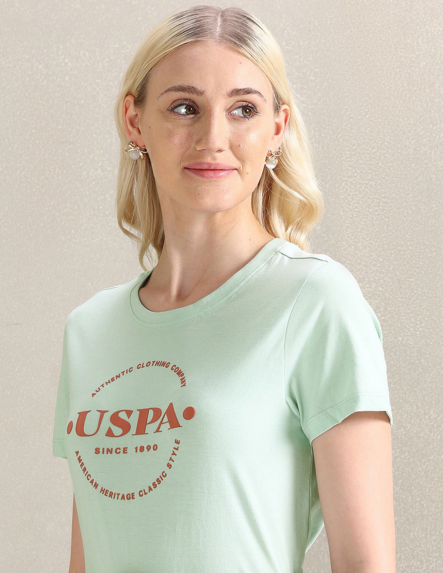 HD Print Regular Fit T-Shirt Mint - U.S. POLO ASSN. | Large