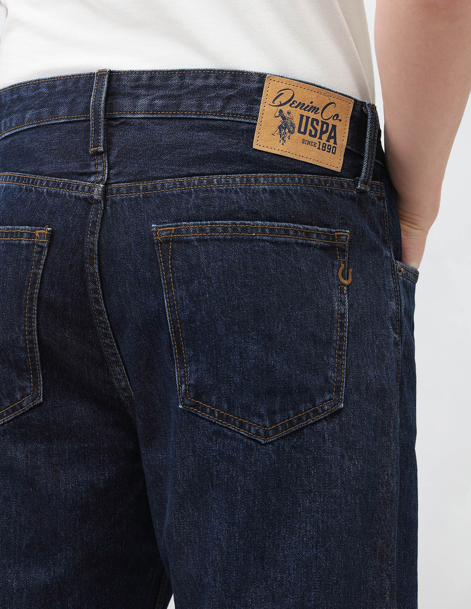 Logan Loose Straight Fit Blue Jeans Dark Blue - U.S. Polo Assn. India | Large