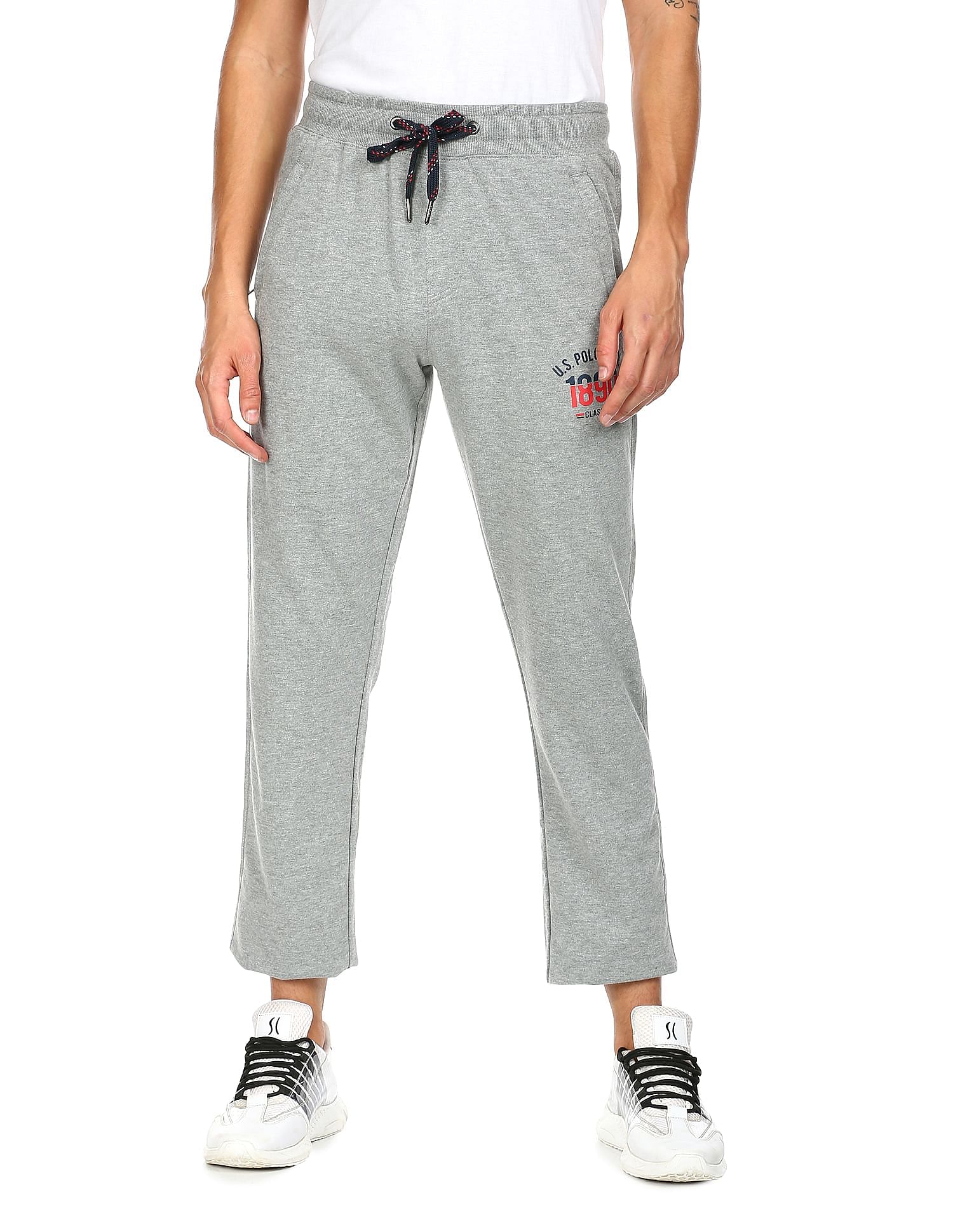 Comfort Fit Mid Rise I606 Lounge Track Pants - Pack Of 1 Grey - U.S. POLO ASSN. | Large