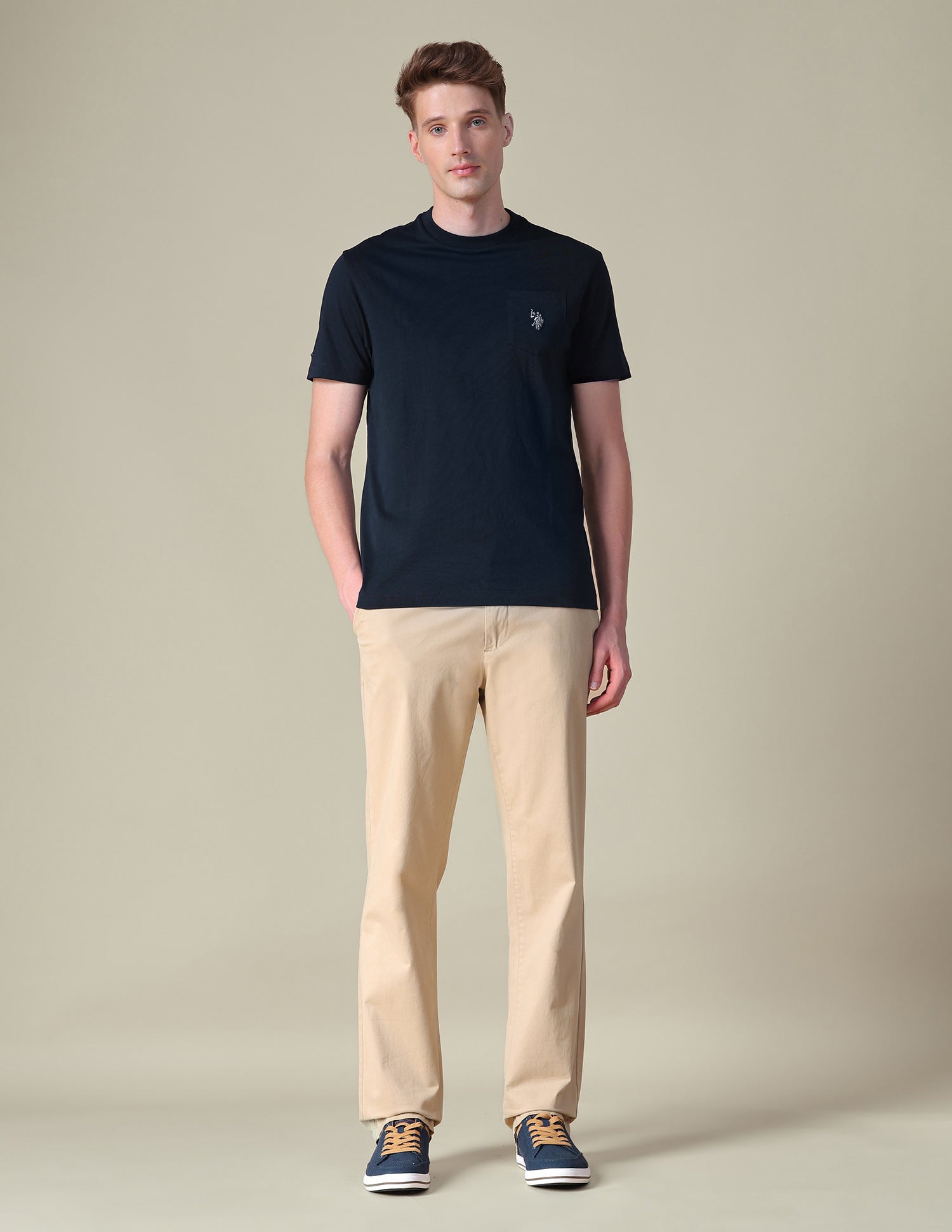 Solid Slim Fit T-Shirt Navy - U.S. POLO ASSN. | Large