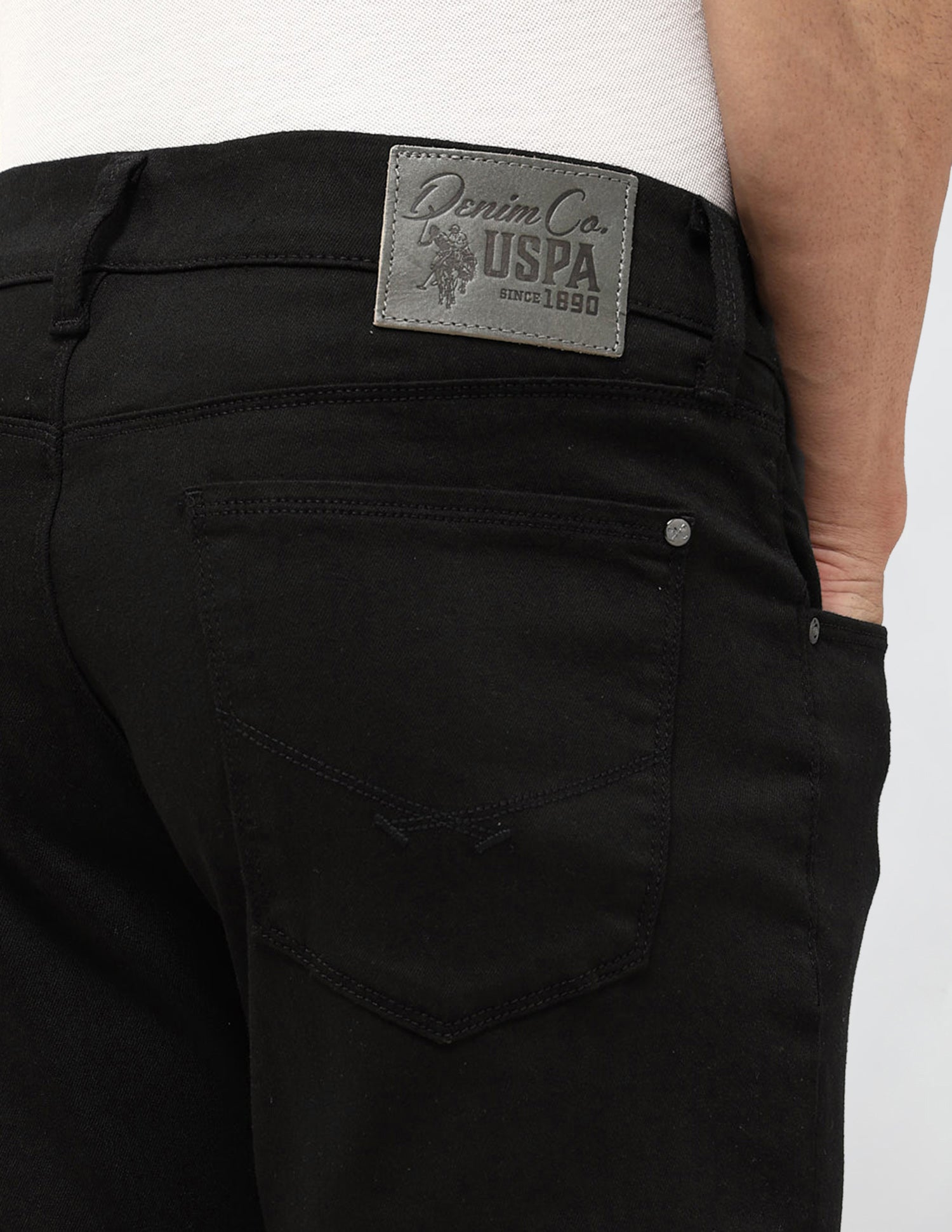 Brandon Slim Tapered Fit Black Jeans Black - U.S. POLO ASSN. | Large