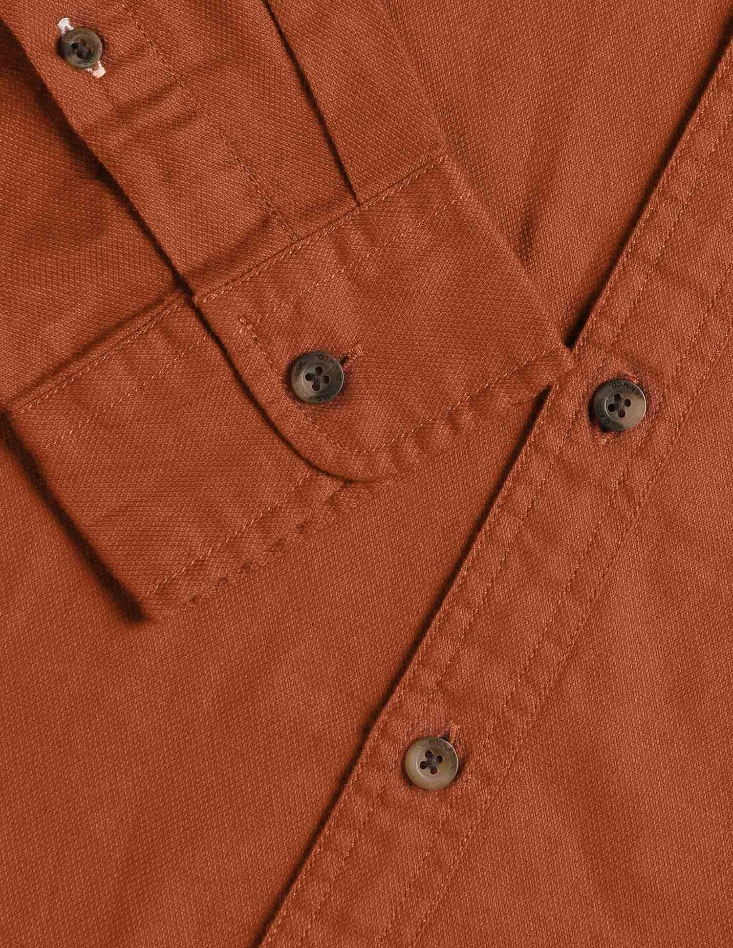 Spread Collar Dobby Shirt Rust - U.S. POLO ASSN. | Large