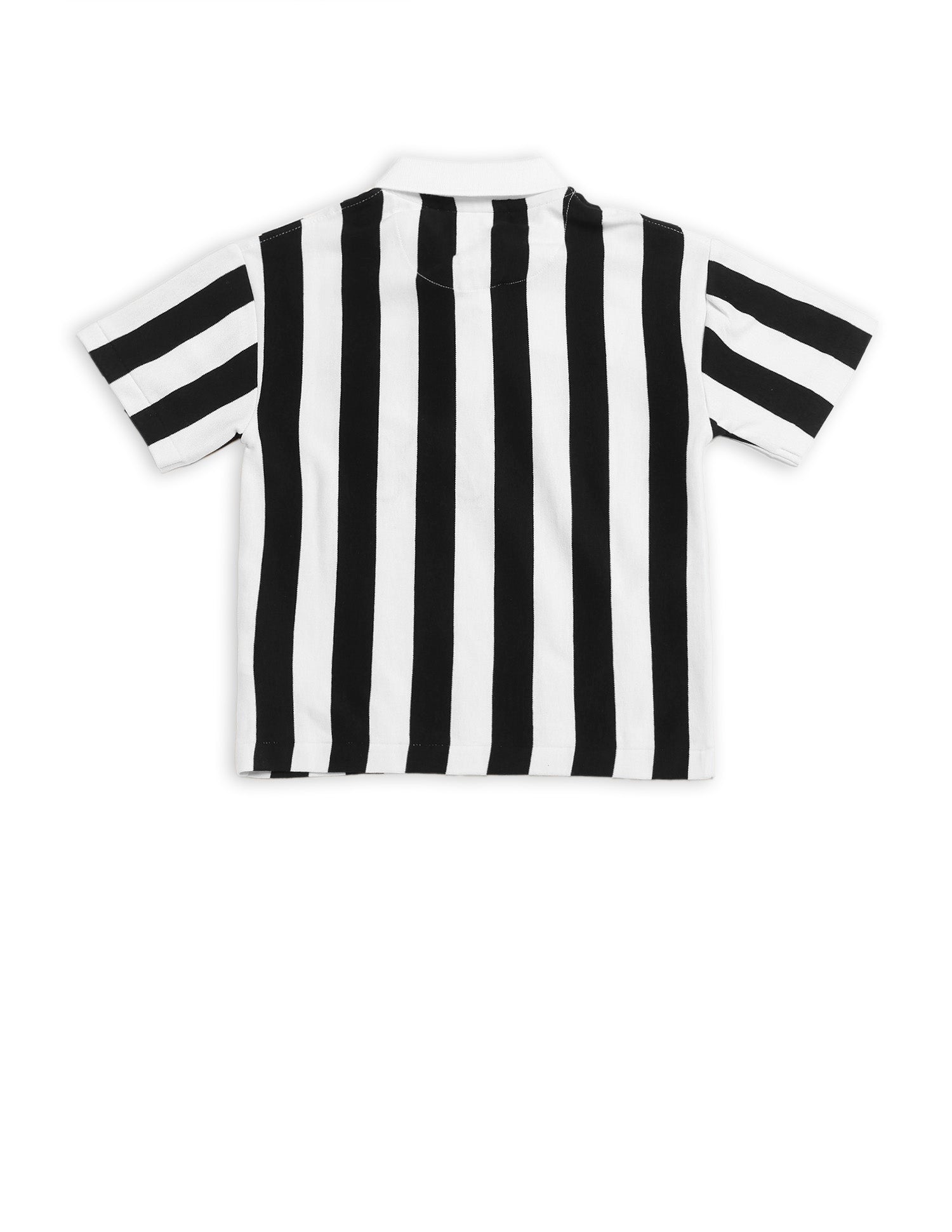 Boys Vertical Striped Boxy Fit Polo Shirt Black - U.S. POLO ASSN. | Large