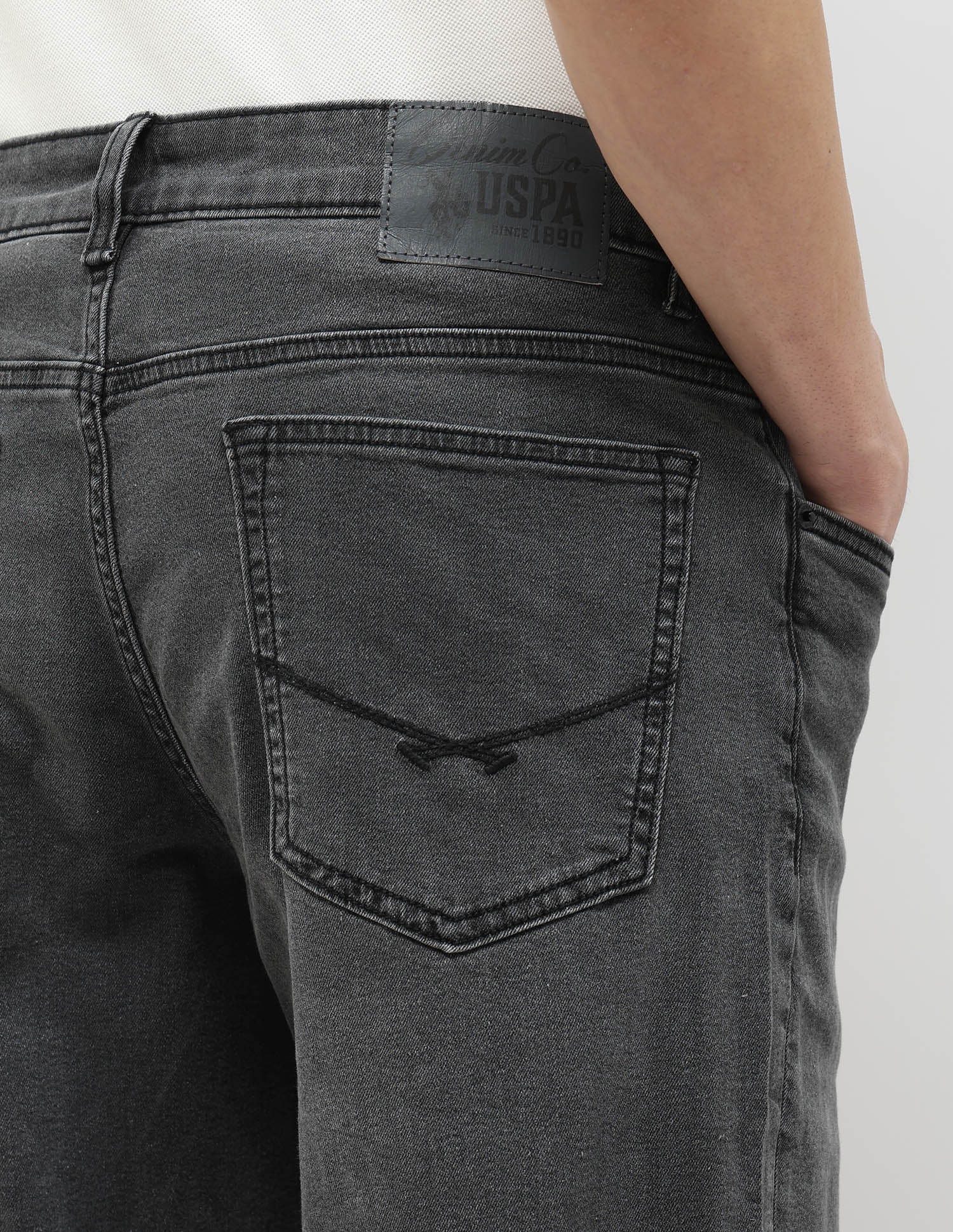 Shawn Relaxed Fit Black Jeans Black - U.S. Polo Assn. India | Large