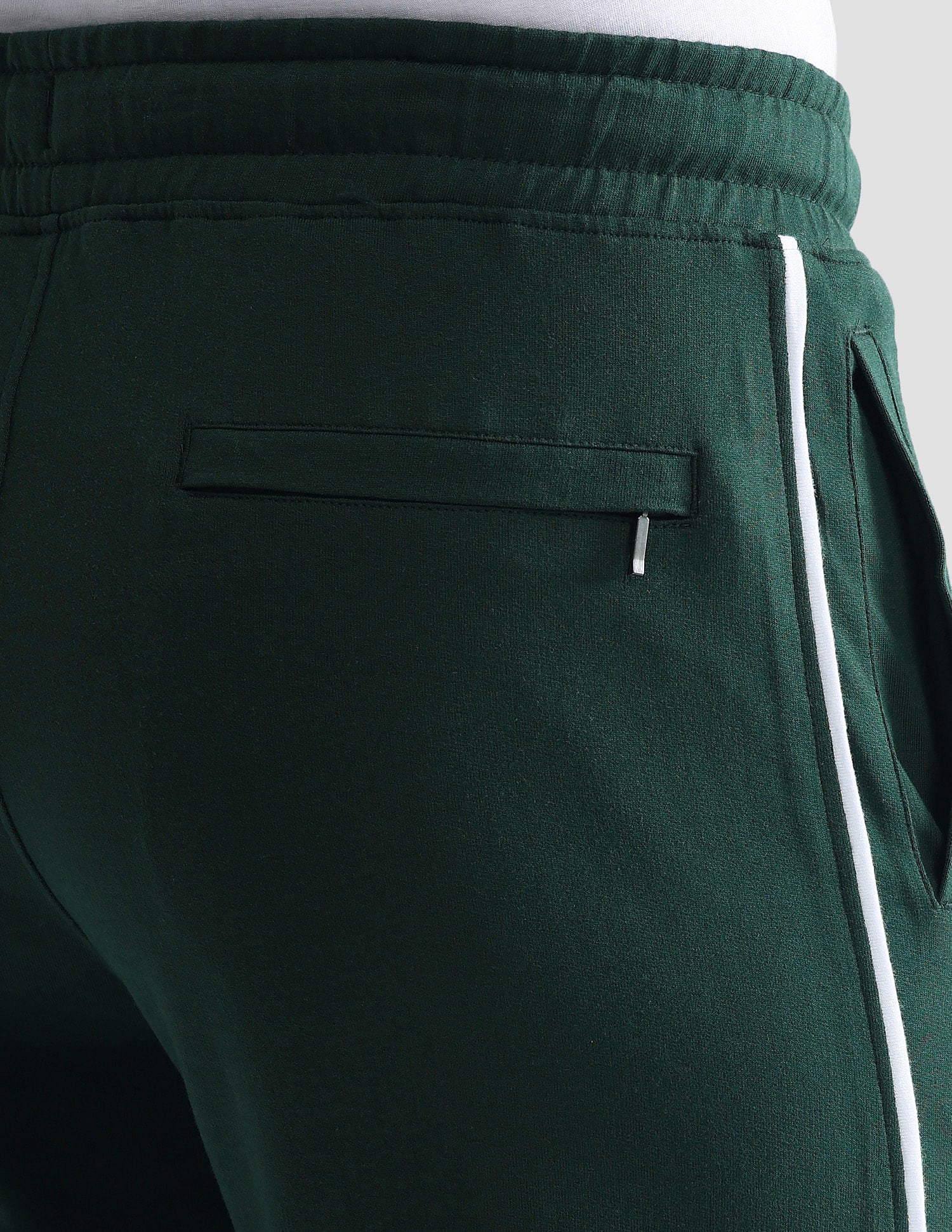 Pure Cotton Solid OJ003 Joggers - Pack Of 1 Bottle Green - U.S. POLO ASSN. | Large