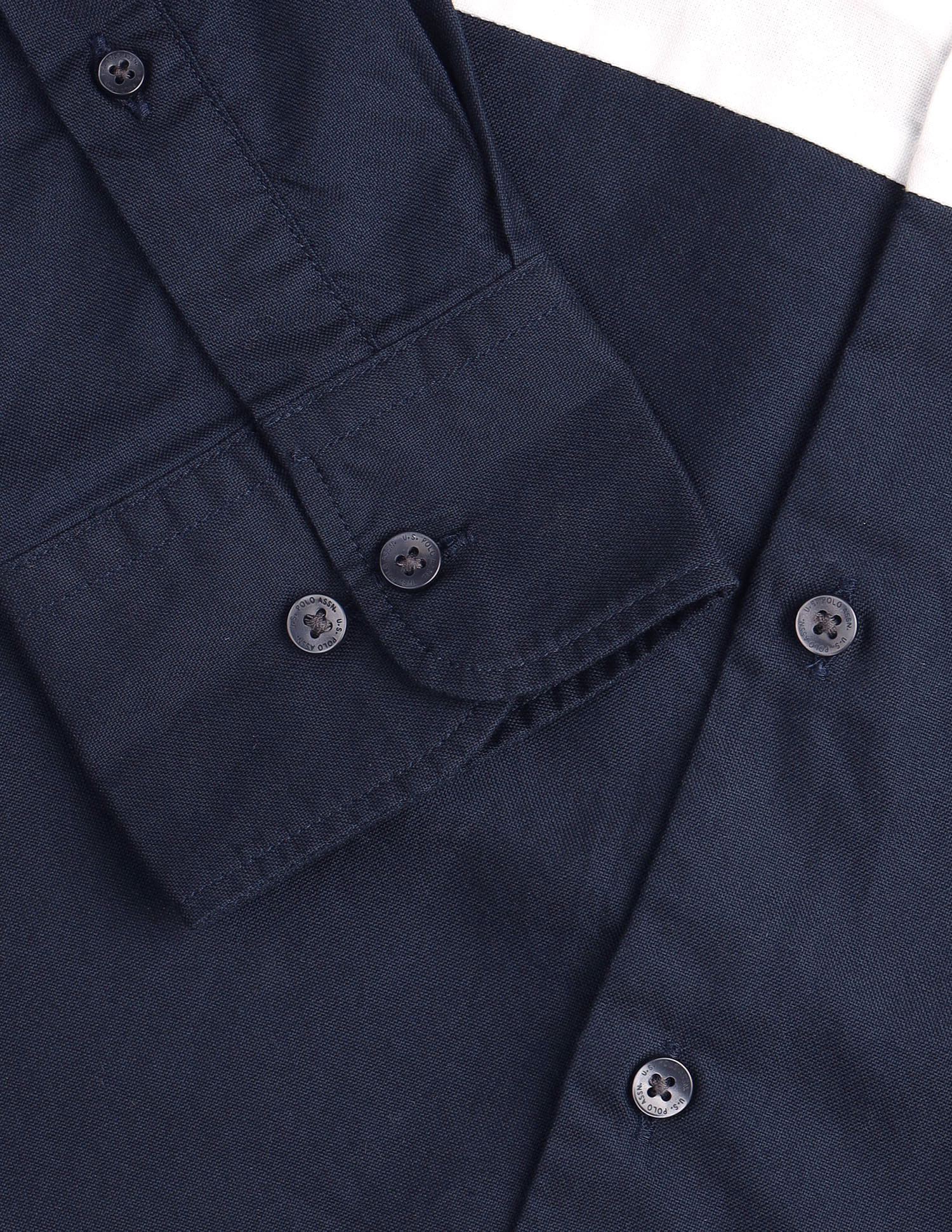 Colour Blocked Tailored Fit Shirt Navy Blue - U.S. Polo Assn. India | Large