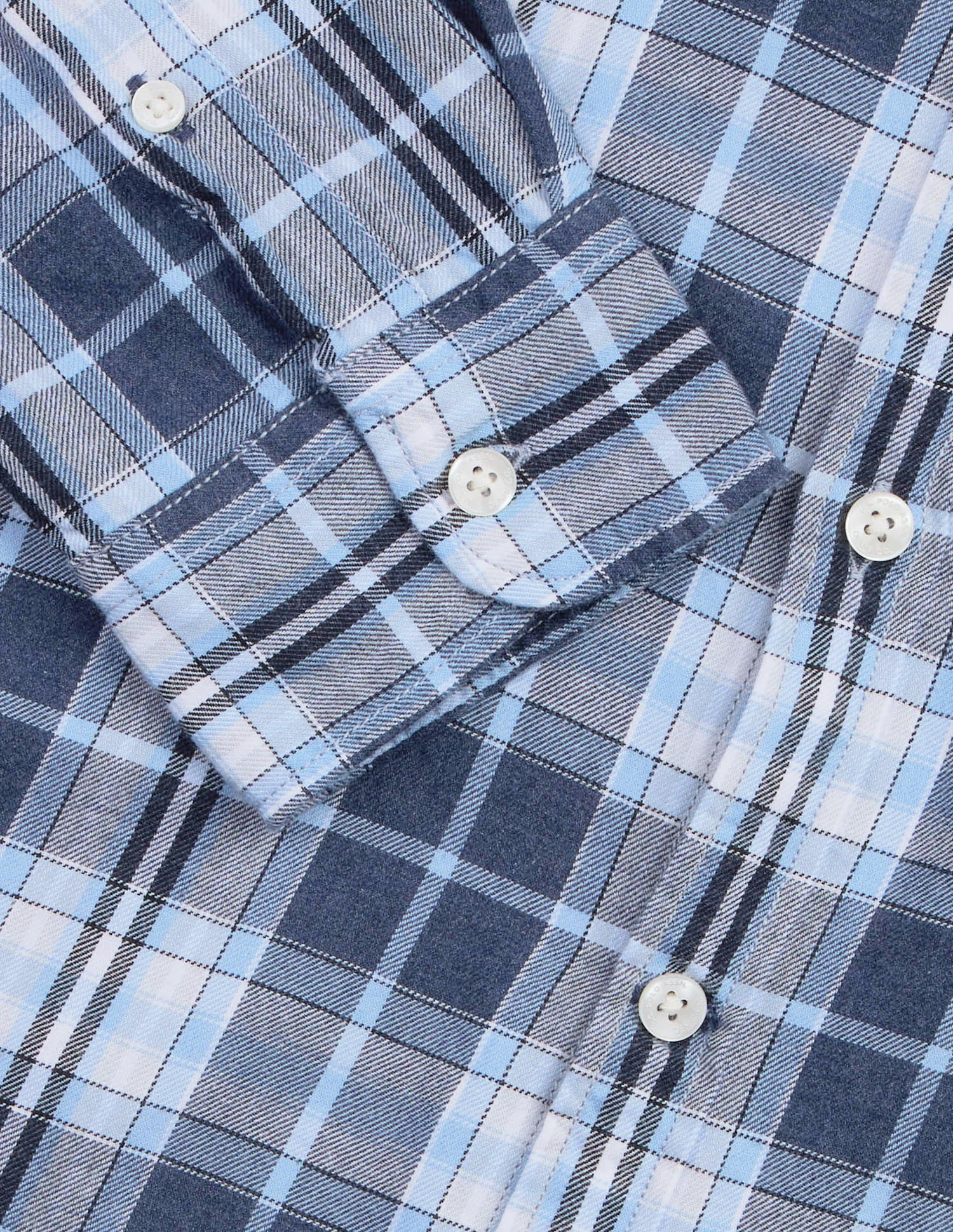 Plaid Checked Twill Shirt Blue - U.S. Polo Assn. India | Large