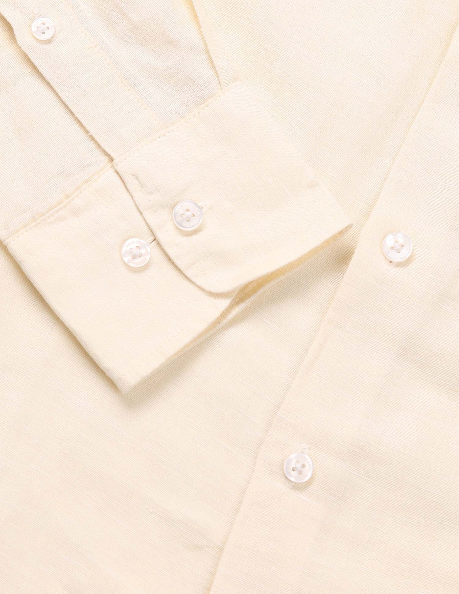 Tailored Fit Solid Shirt Cream - U.S. Polo Assn. India | Large
