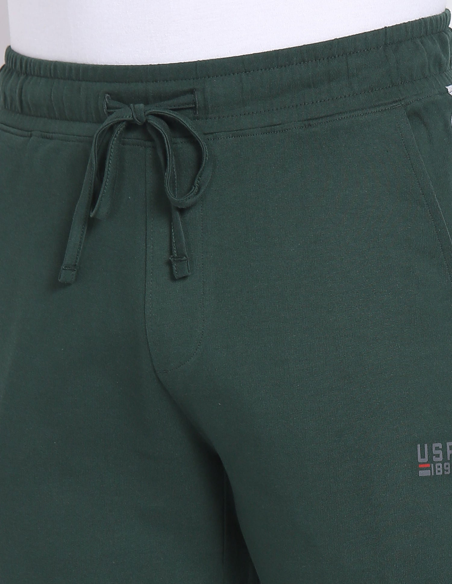 Men Mid Rise Cotton OR001 Track Pants Green - U.S. POLO ASSN. | Large