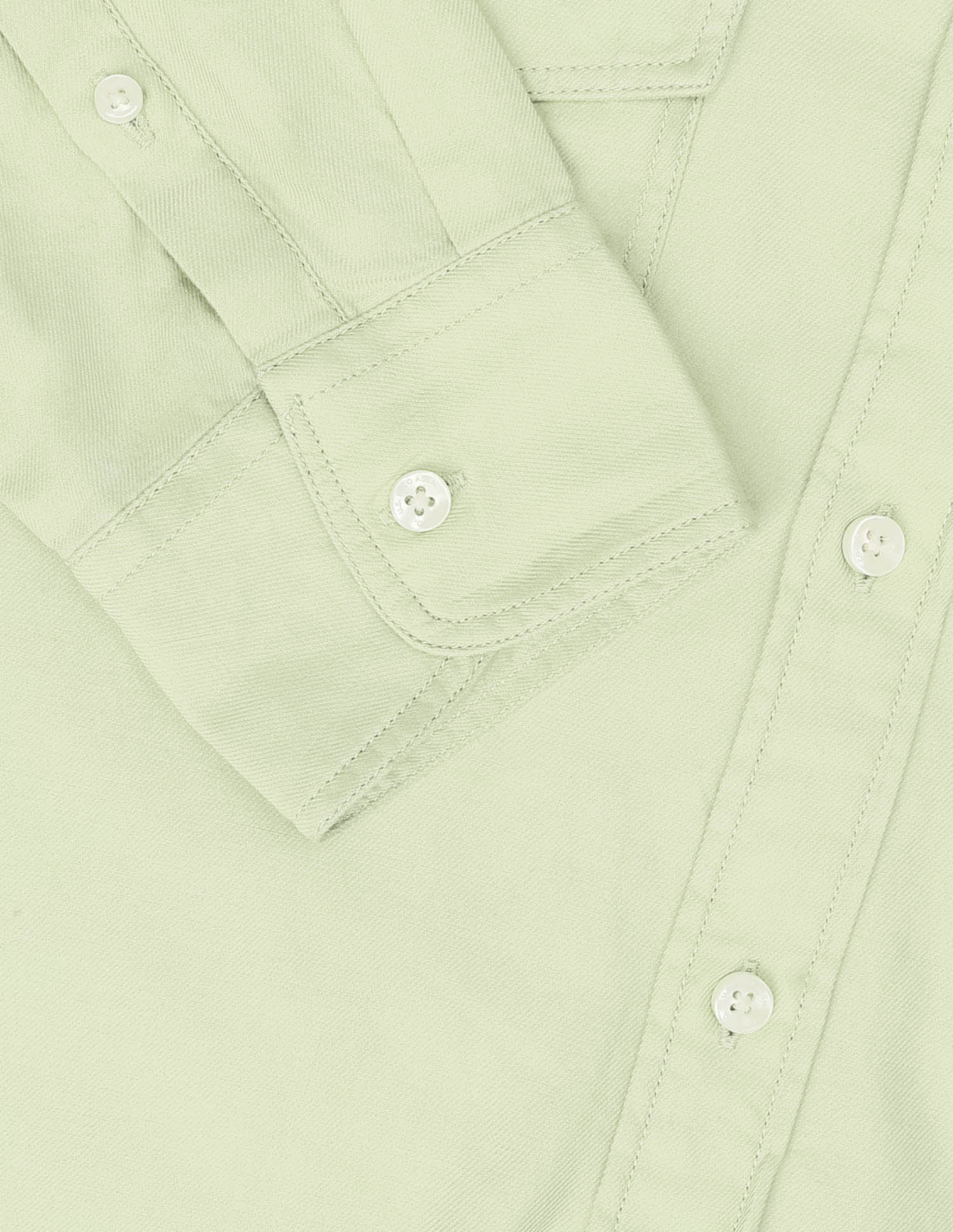 Solid Regular Fit Twill Shirt Light Green - U.S. Polo Assn. India | Large