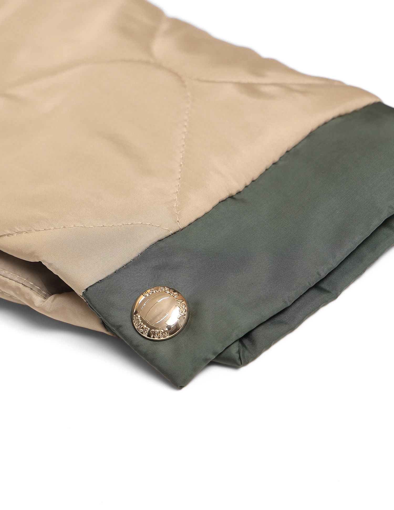 Regular Fit Quilted Jacket Beige - U.S. POLO ASSN. | Large