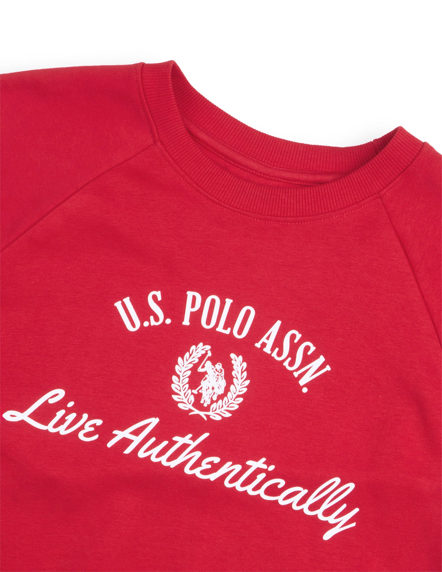 Brand Printed Relaxed Fit Sweatshirt Red - U.S. Polo Assn. India | Large