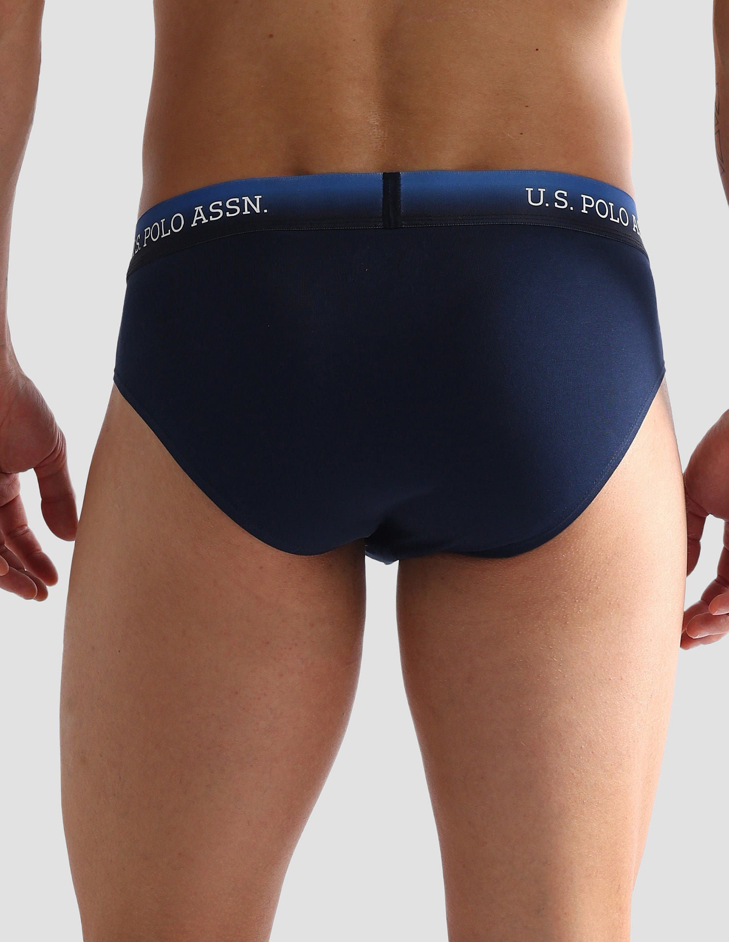 Ombre Waistband Solid OEB05 Briefs - Pack Of 2 Green and Navy - U.S. POLO ASSN. | Large