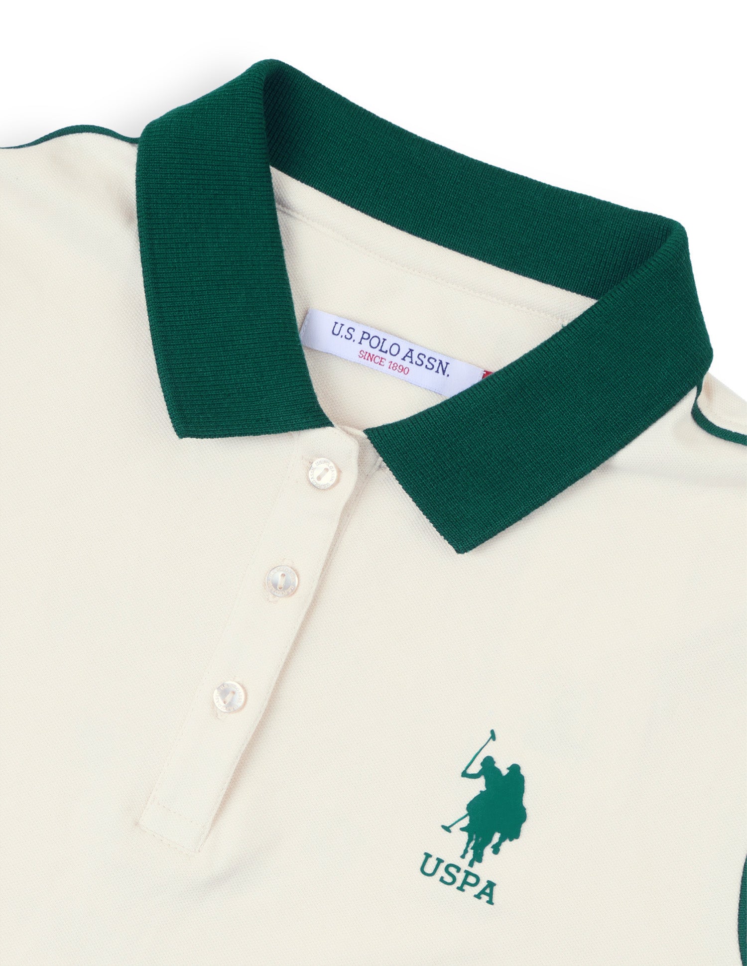 Graphic Brand Printed Relaxed Fit Polo Shirt Ecru - U.S. Polo Assn. India | Large