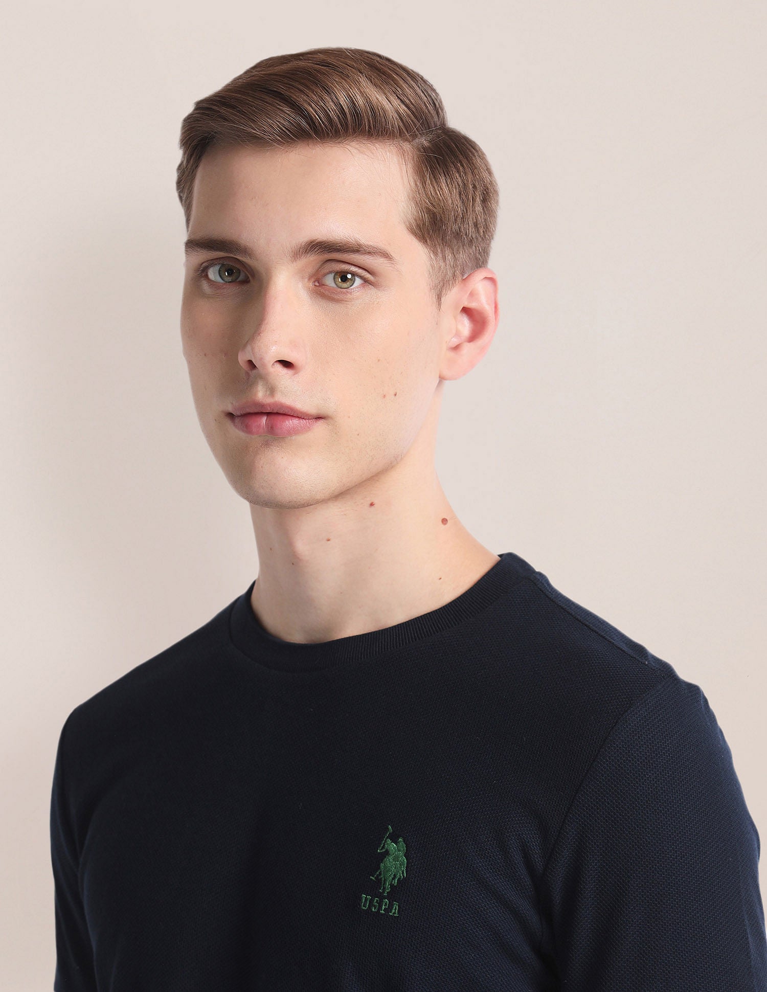 Solid Slim T-Shirt Navy - U.S. Polo Assn. India | Large