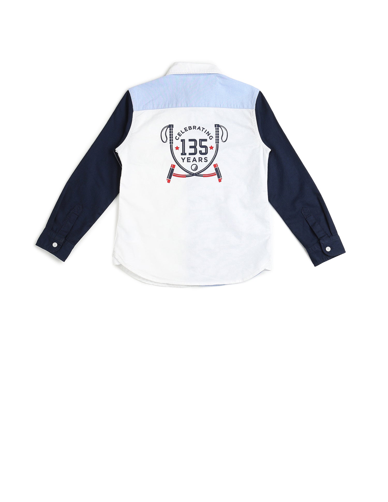 Boys Oxford Colorblocked Brand Printed Shirt Multi - U.S. Polo Assn. India | Large
