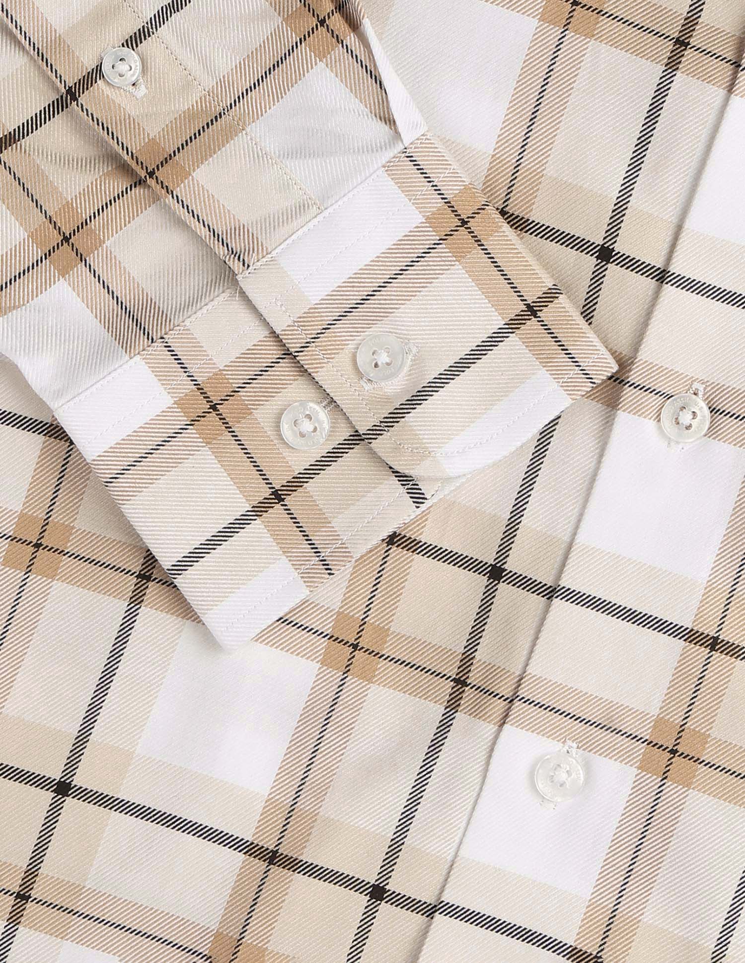 Twill Tailored Fit Shirt Beige - U.S. POLO ASSN. | Large