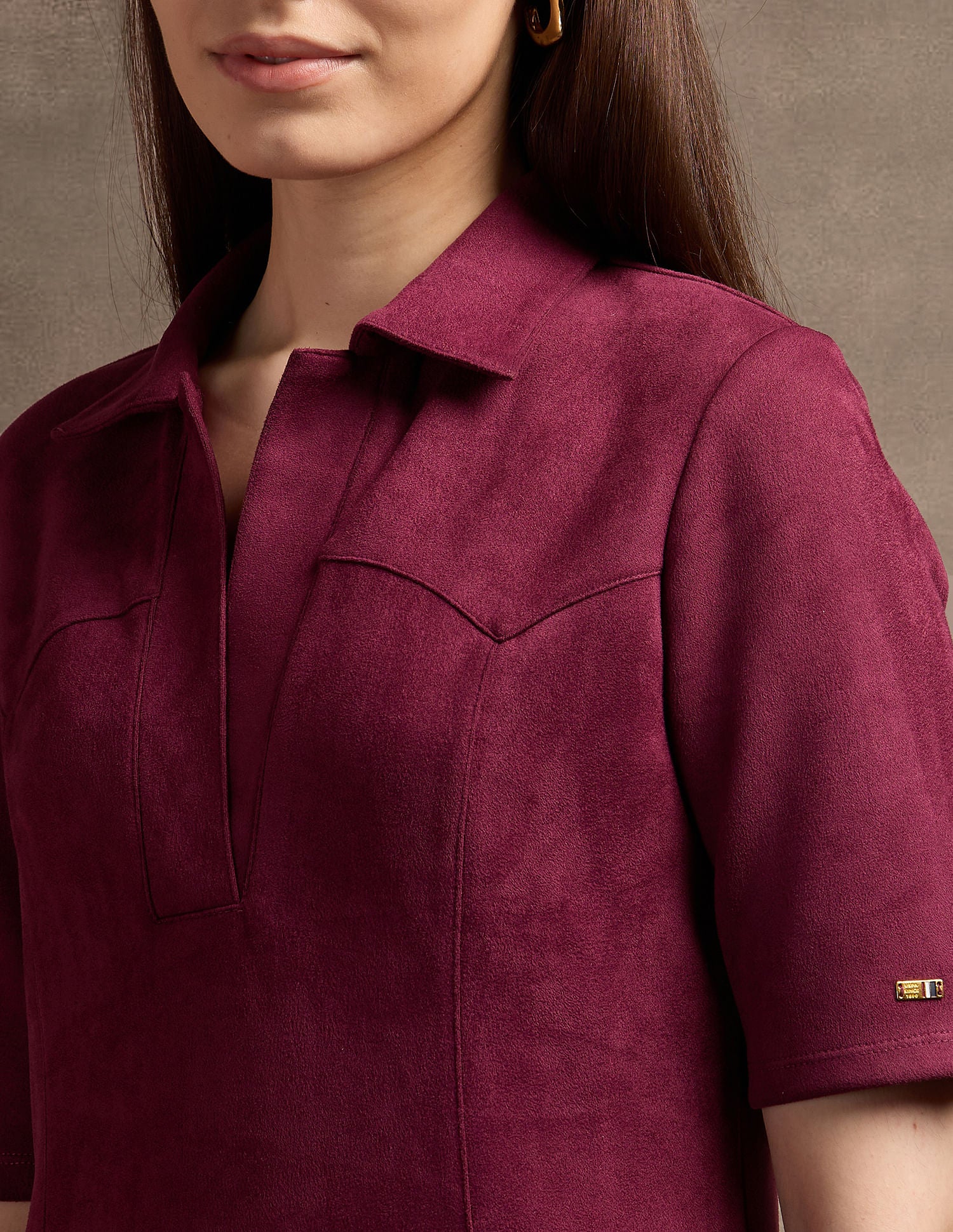 Suede A Line Dress Wine - U.S. POLO ASSN. | Large