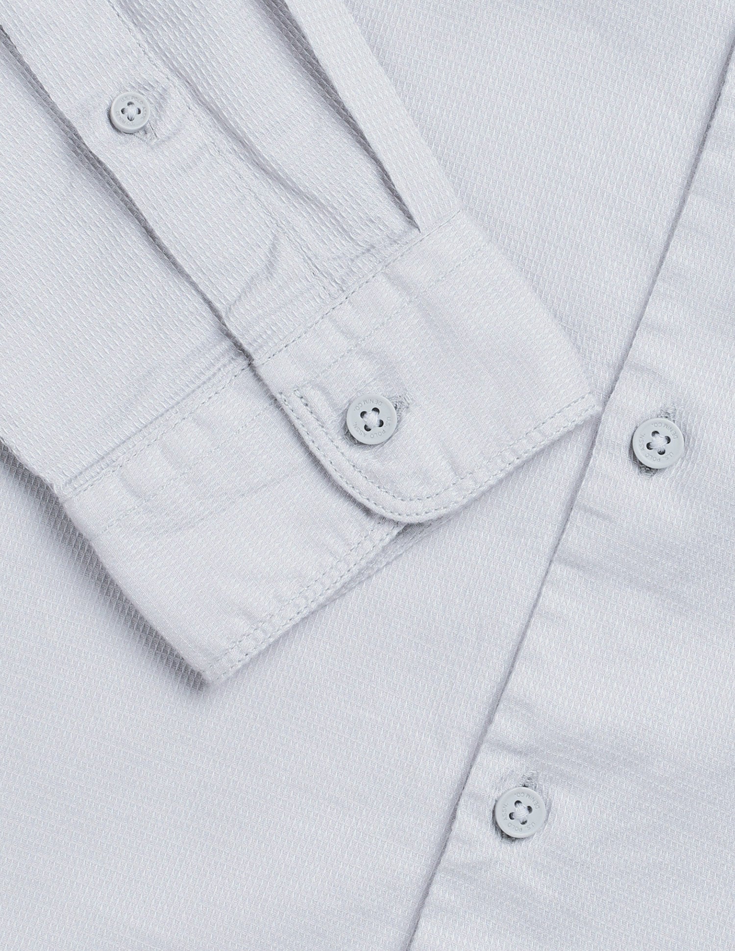Dobby Regular Fit Shirt Light Grey - U.S. Polo Assn. India | Large
