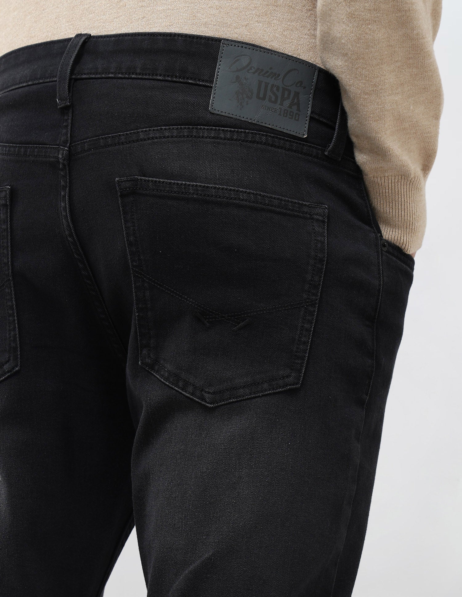 Henry Tapered Fit Whiskered Jeans Black - U.S. POLO ASSN. | Large