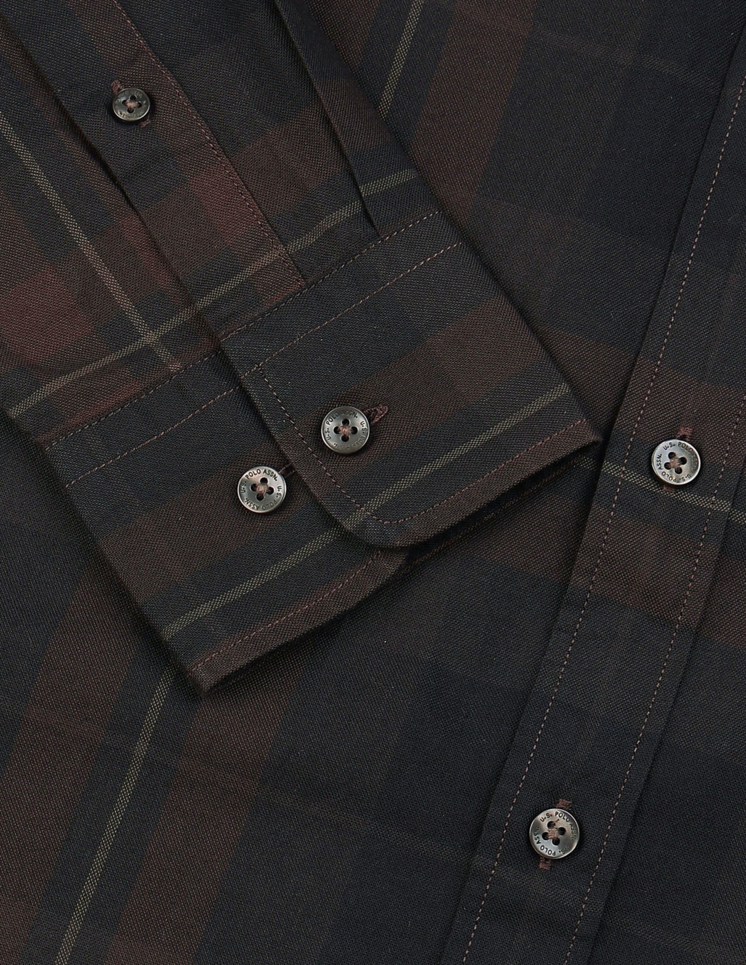 Tartan Checked Regular Fit Shirt Brown - U.S. Polo Assn. India | Large