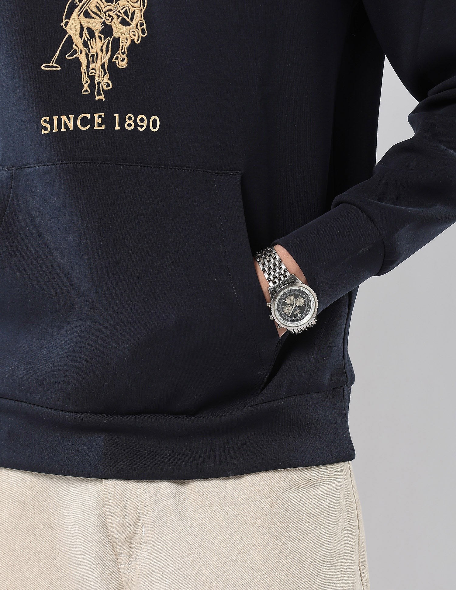 Brand Embroidered Regular Fit Sweatshirt Navy - U.S. POLO ASSN. | Large