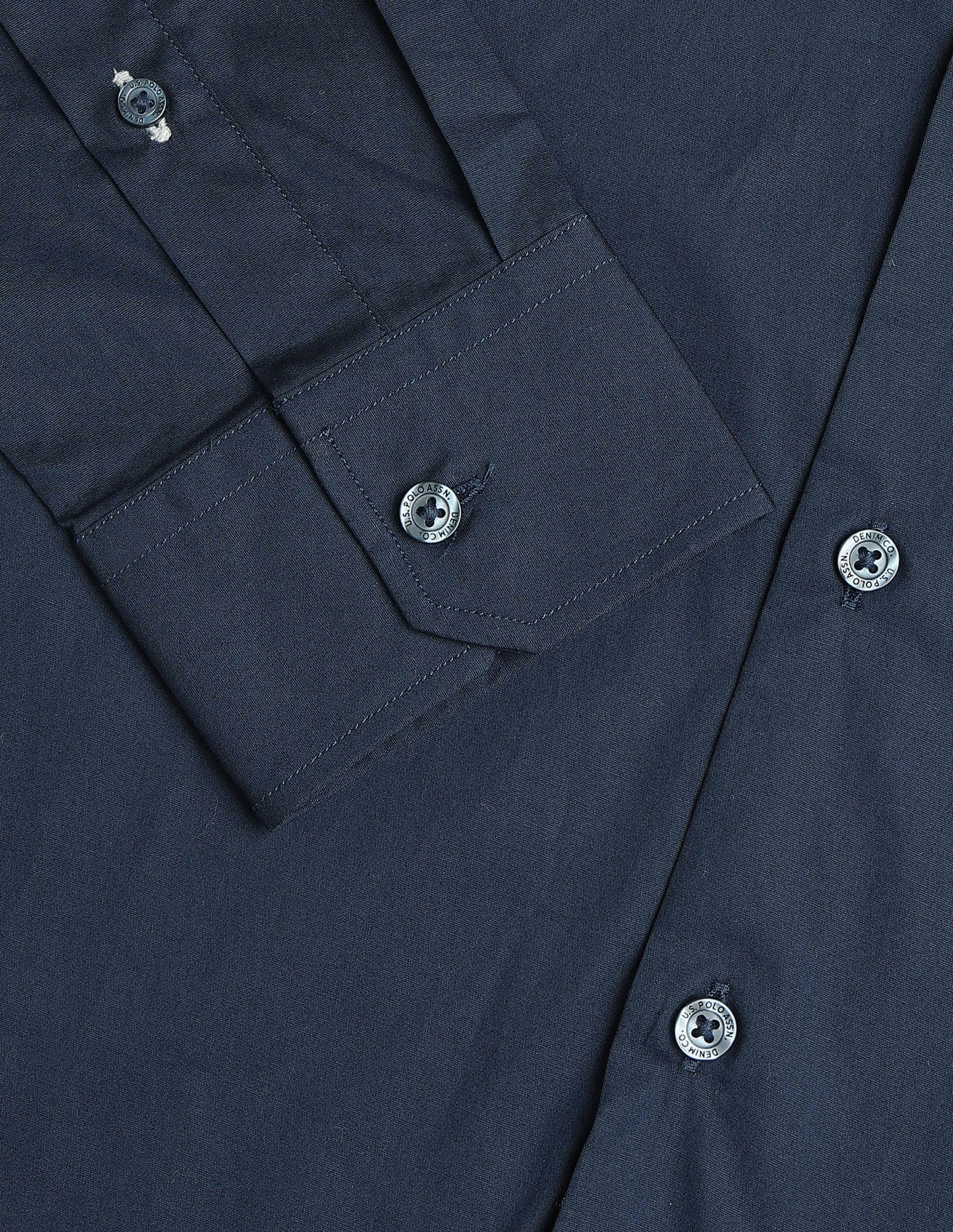 Solid Poplin Shirt Navy - U.S. Polo Assn. India | Large