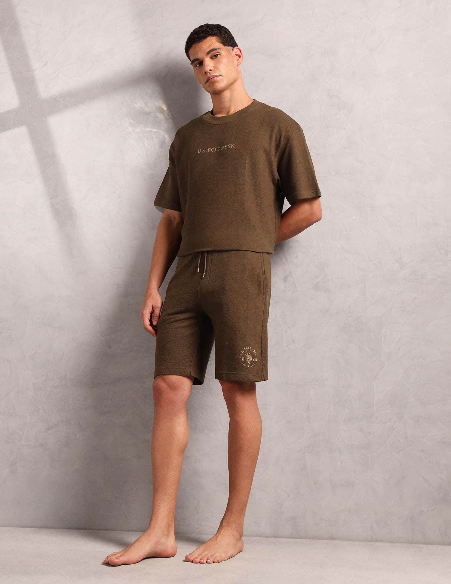 Breathable Regular Fit PS002 Lounge Shorts - Pack Of 1 Chestnut - U.S. POLO ASSN. | Large