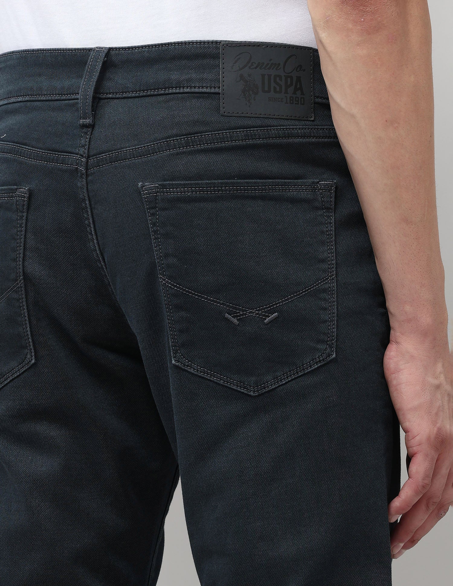 Brandon Slim Tapered Fit Green Jeans Dark Wash - U.S. POLO ASSN. | Large