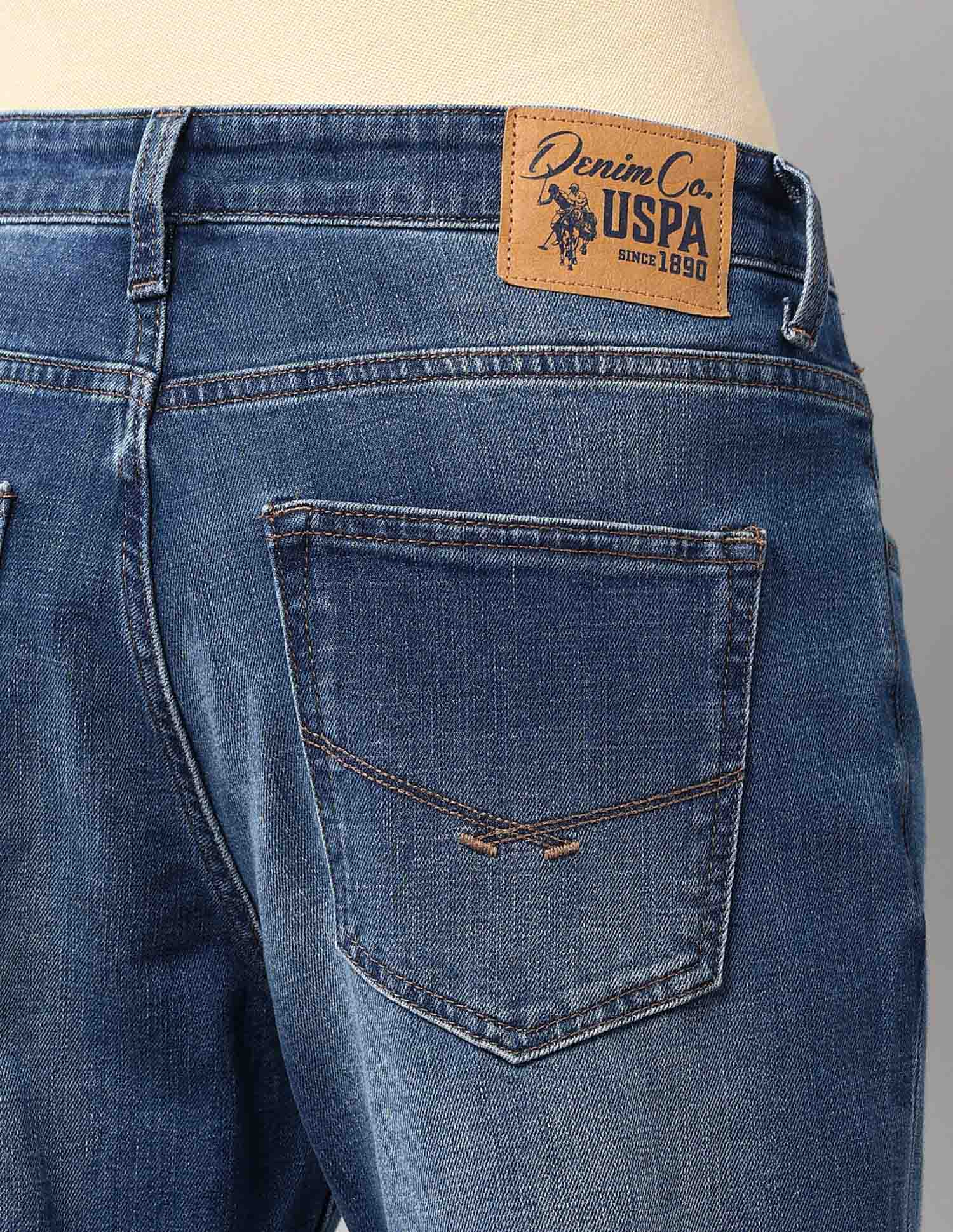 Cole Comfort Cropped Fit Blue Vintage Jeans Blue - U.S. Polo Assn. India | Large