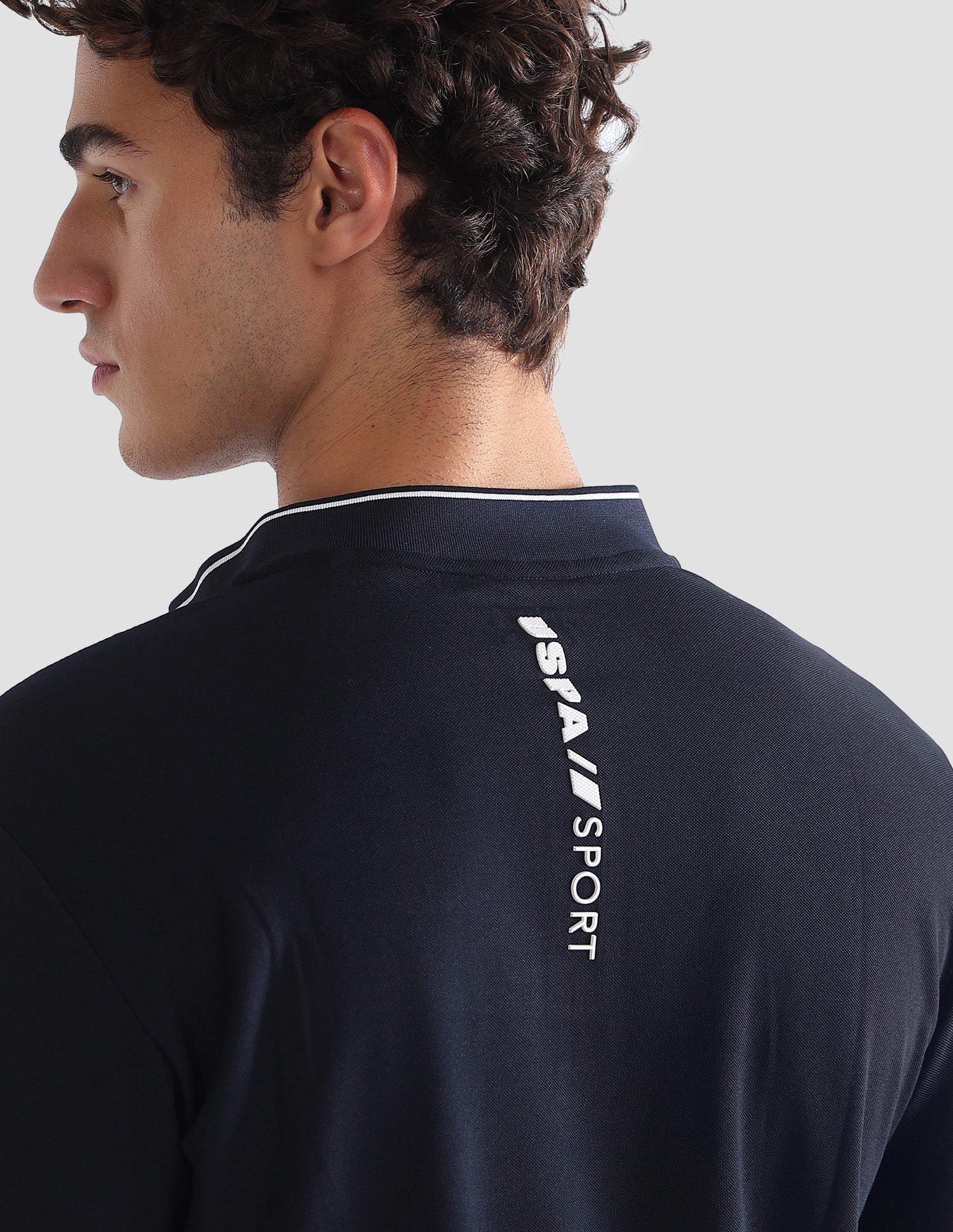 Solid Slim Fit Active Polo Shirt Navy - U.S. Polo Assn. India | Large