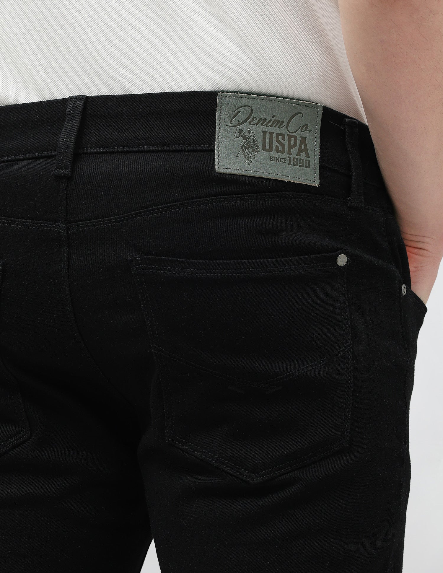 Brandon Slim Tapered Fit Black Jeans Black - U.S. POLO ASSN. | Large