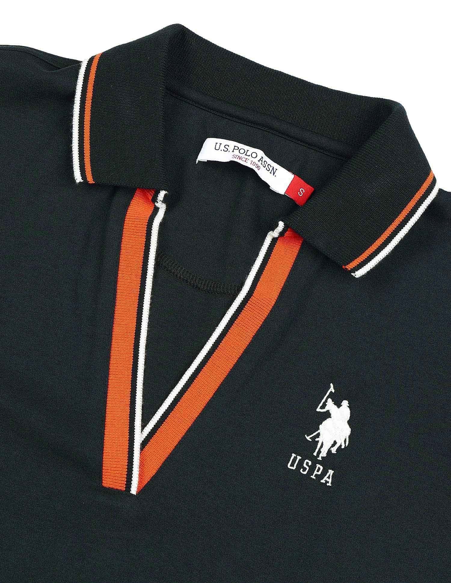 Tipped Collar Regular Fit Polo Shirt Dark Green - U.S. POLO ASSN. | Large