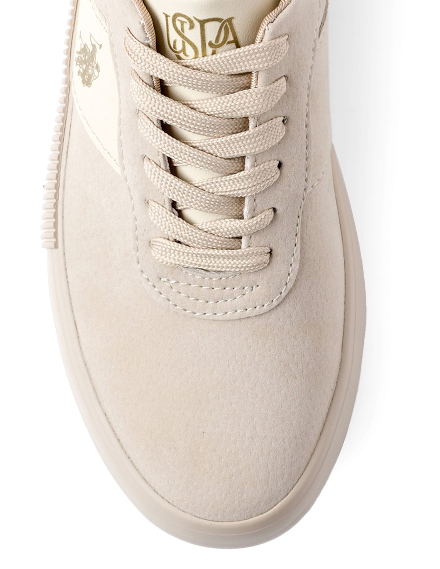 U.S. Polo Assn. Women Cordela 3.0 Round Toe Lace-Ups Sneakers Beige - U.S. POLO ASSN. | Large
