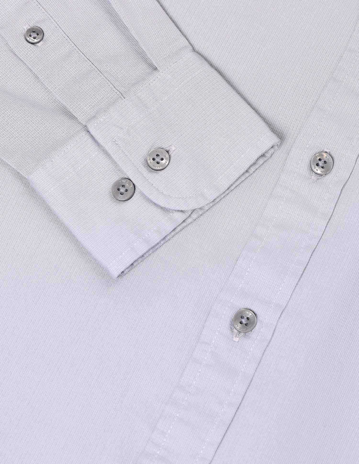 Solid Tailored Fit Shirt Grey - U.S. POLO ASSN. | Large