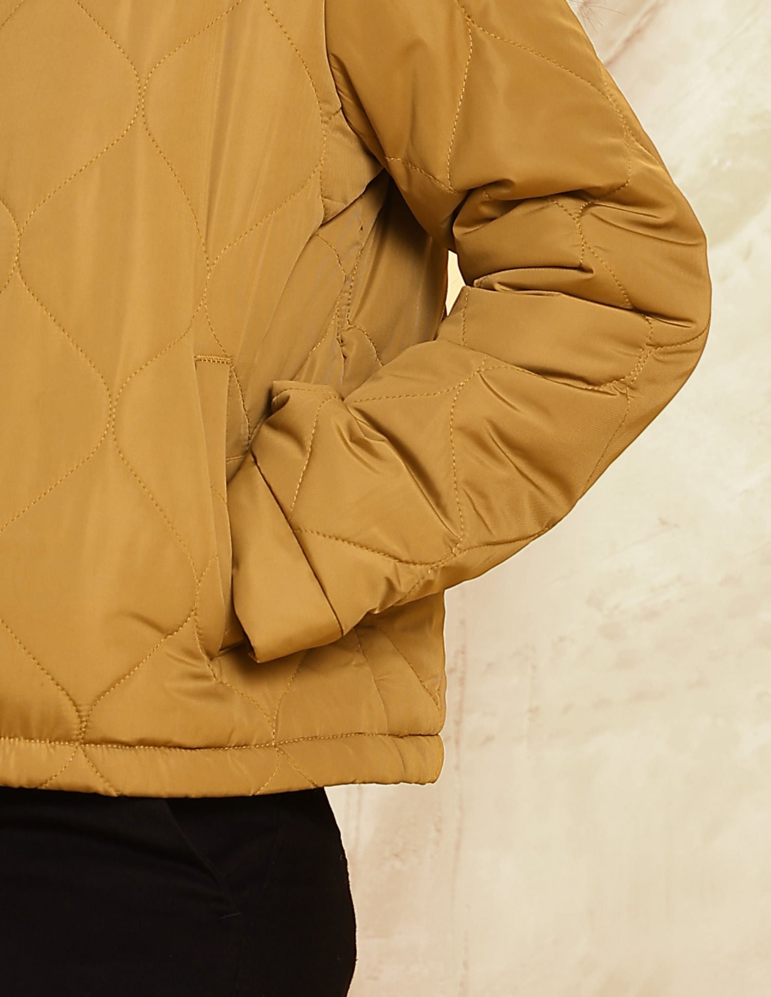 Solid Quilted Jacket Yellow - U.S. POLO ASSN. | Large