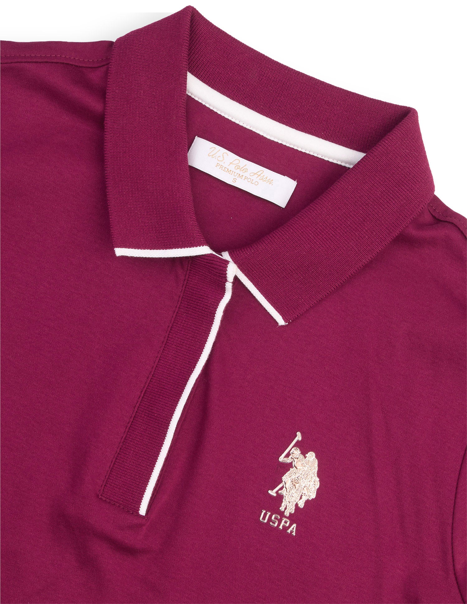 Solid Regular Fit Polo Shirt Wine - U.S. Polo Assn. India | Large