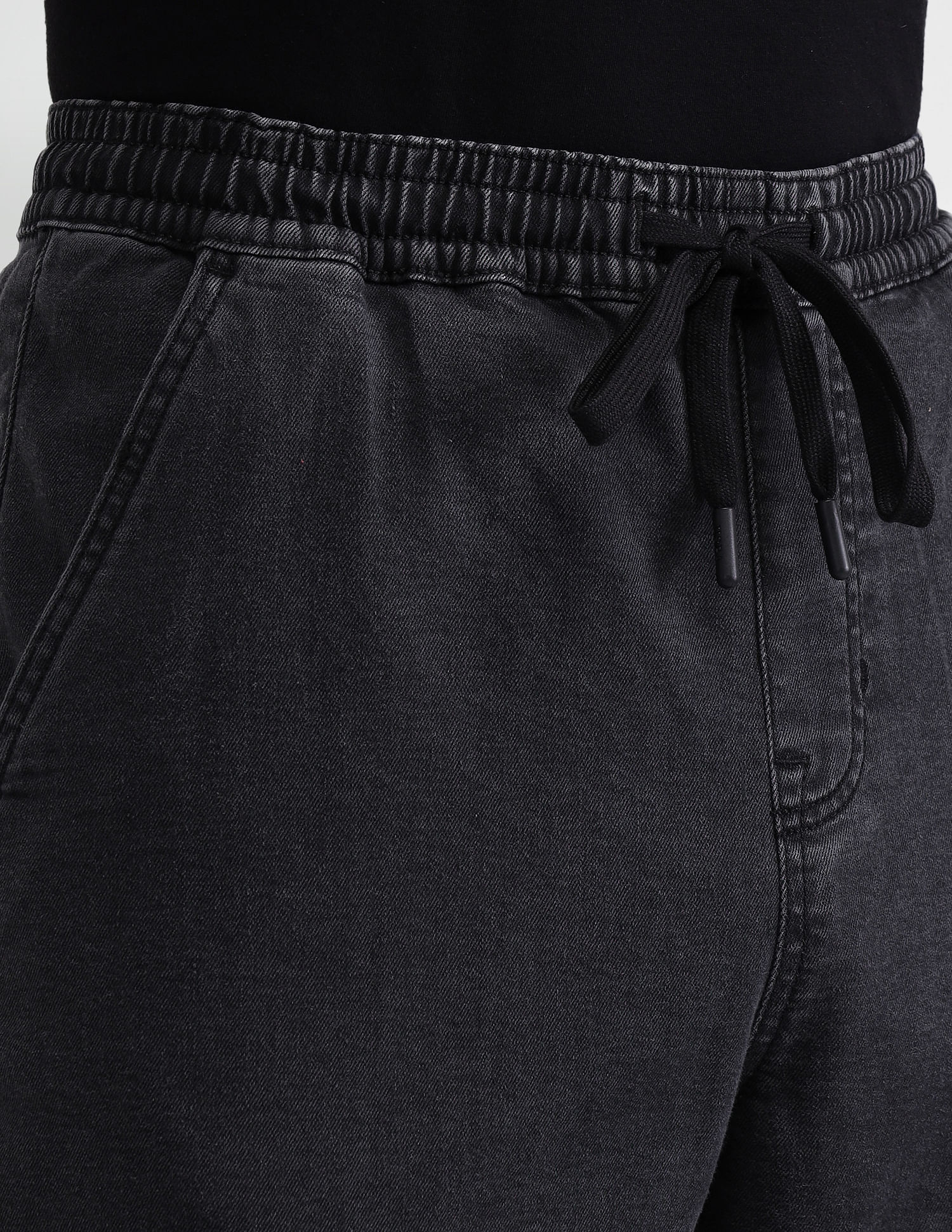 Slim Fit Black Jogger Jeans Black - U.S. Polo Assn. India | Large