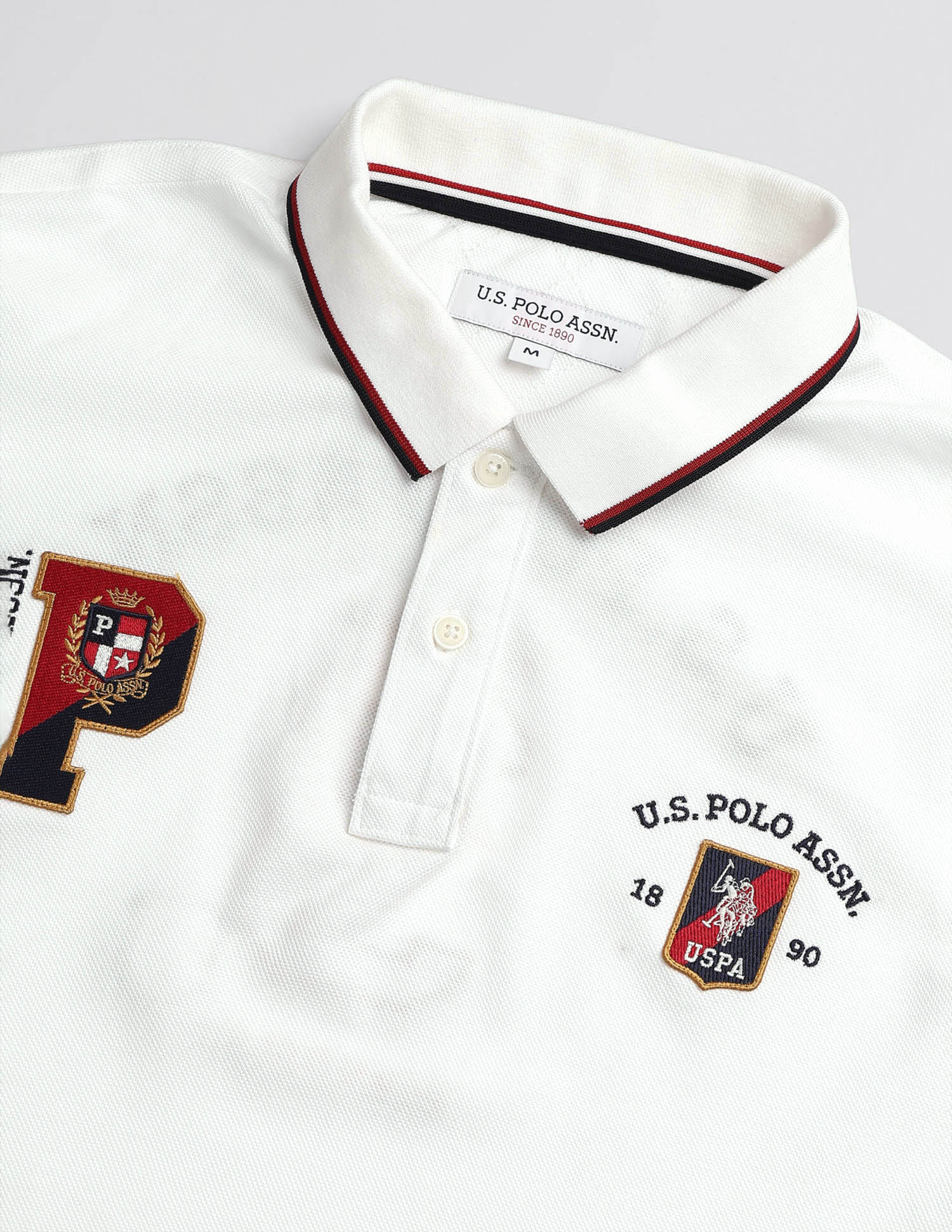 Brand Embroidered Regular Fit Polo Shirt White - U.S. POLO ASSN. | Large