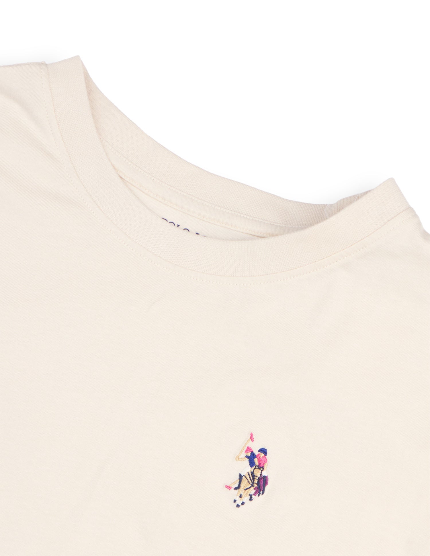 Solid Regular Fit T-Shirt Beige - U.S. Polo Assn. India | Large