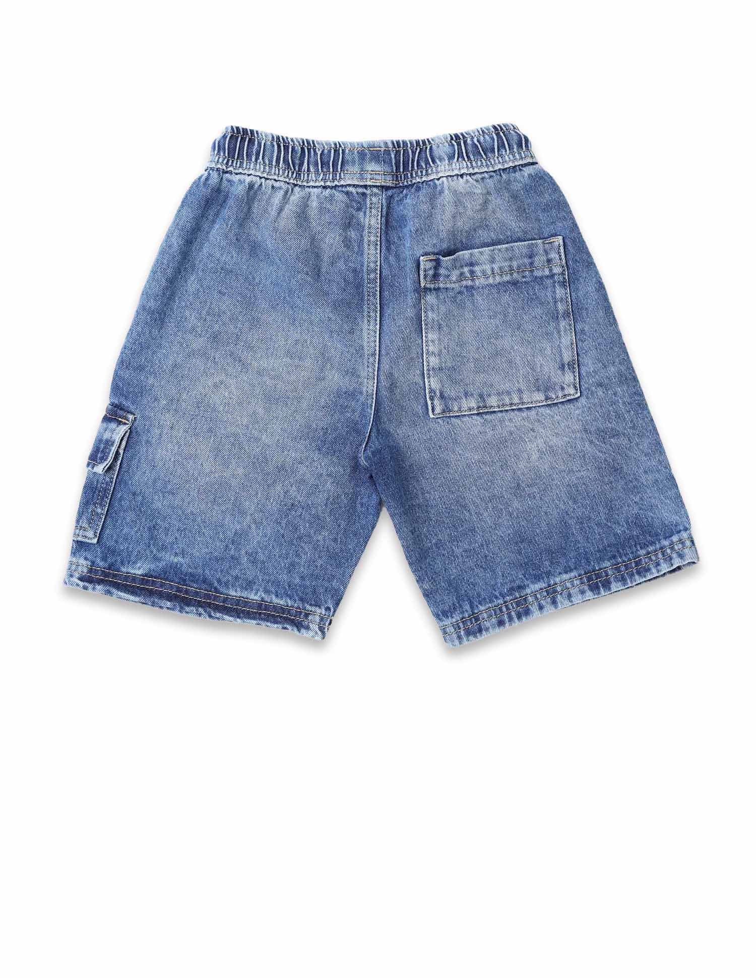 Boys Regular Fit Denim Shorts Medium Wash - U.S. POLO ASSN. | Large