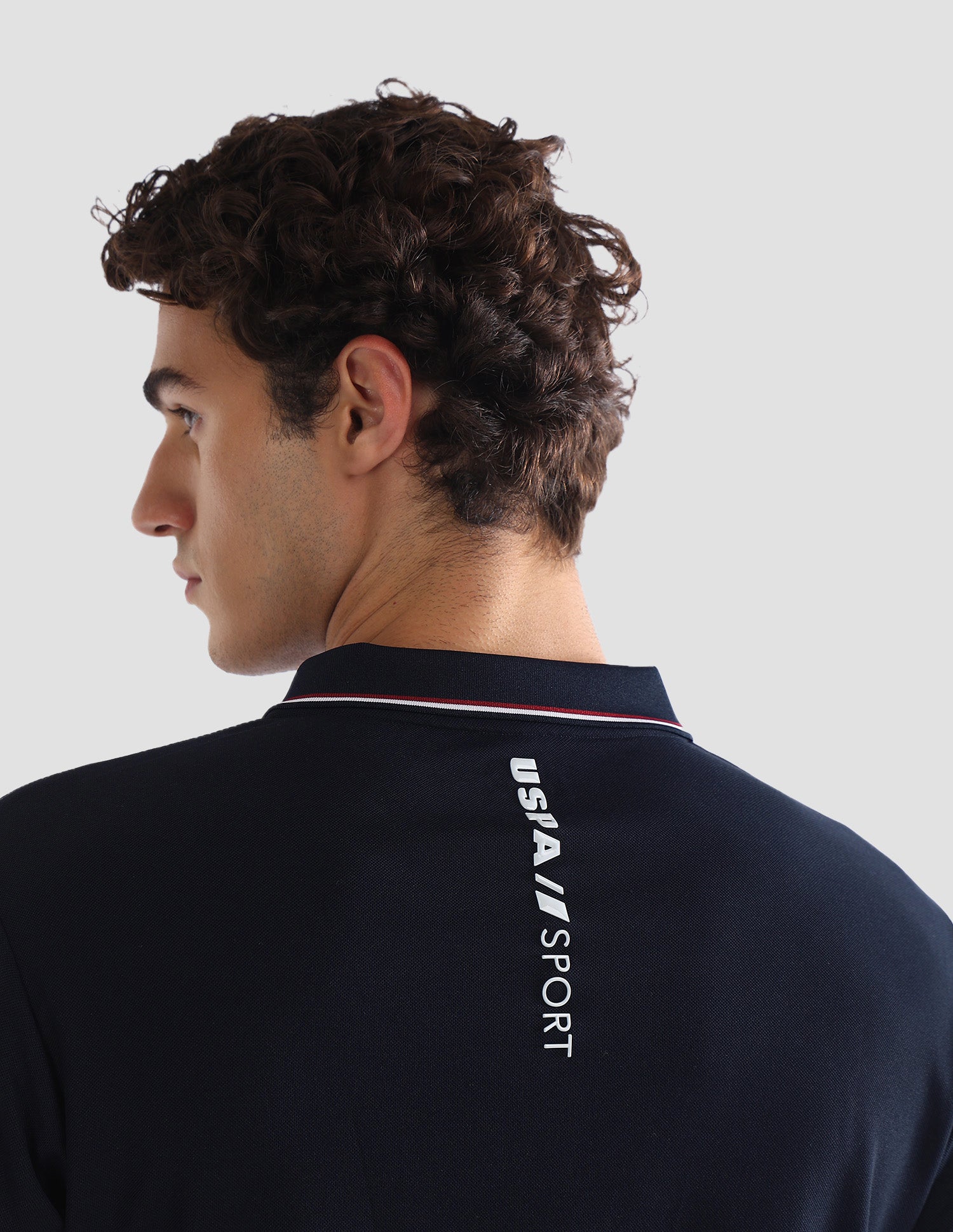 Solid Slim Fit Active Polo Shirt Navy - U.S. Polo Assn. India | Large