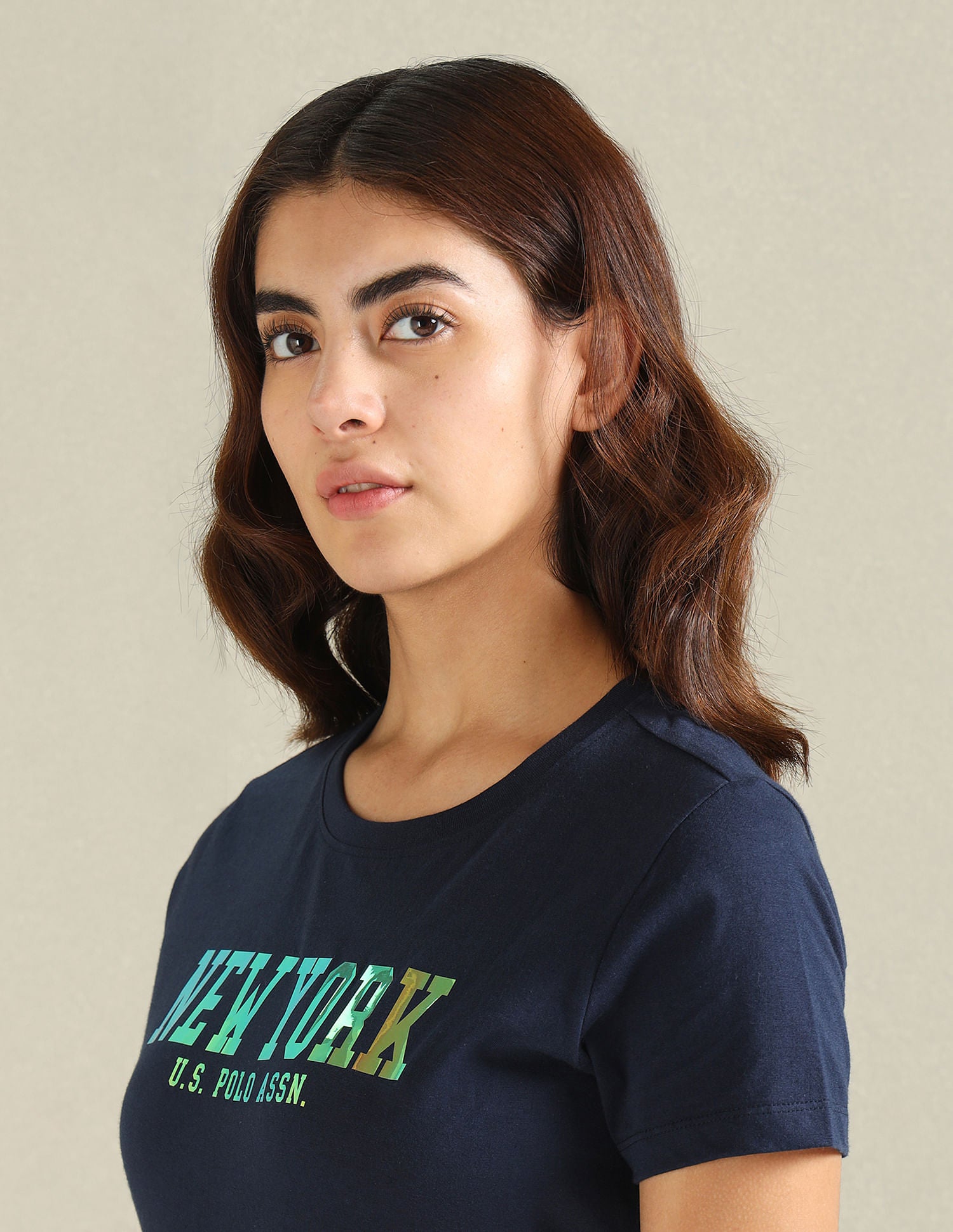 Pure Cotton Printed T-Shirt Navy - U.S. POLO ASSN. | Large