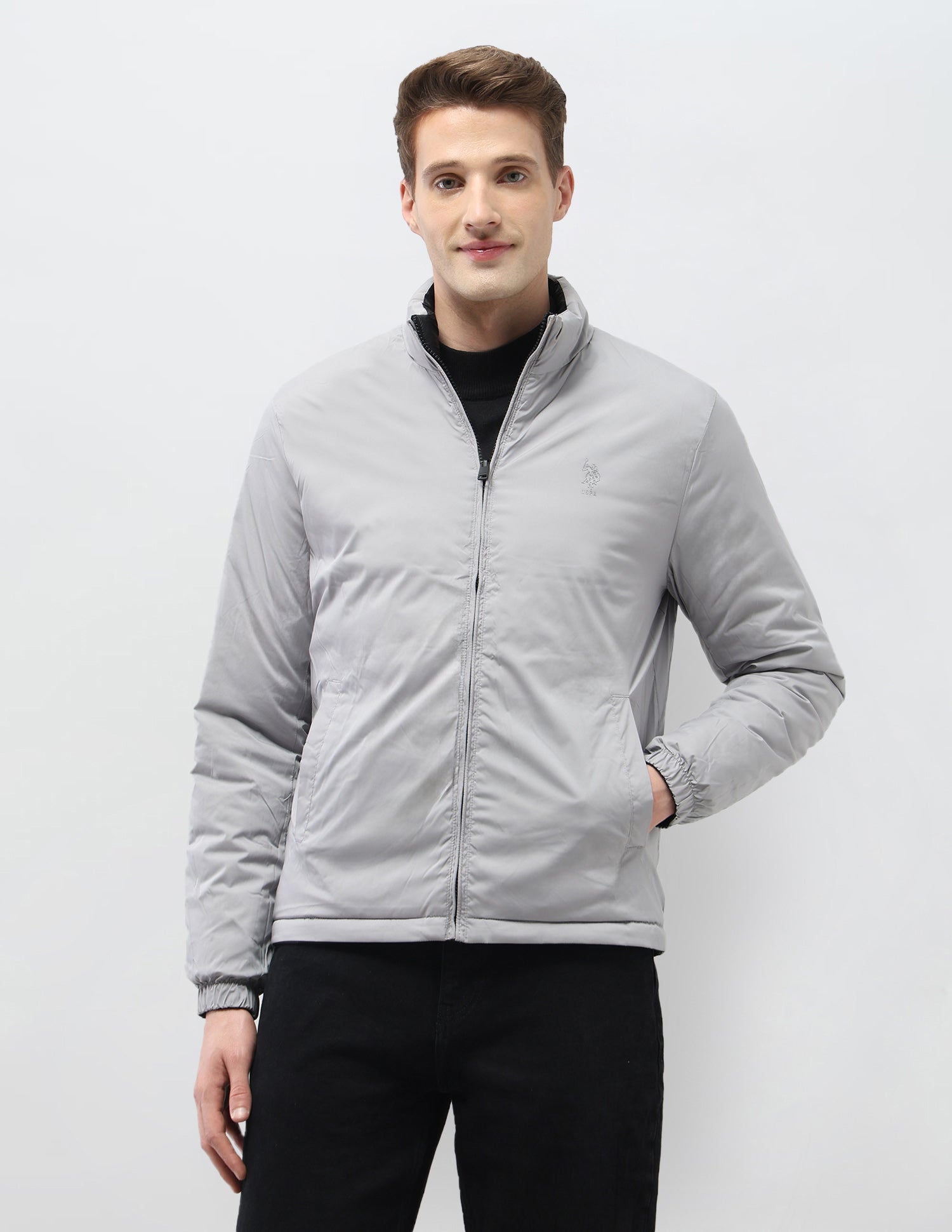 Reversible Puffer Jacket Black - U.S. Polo Assn. India | Large