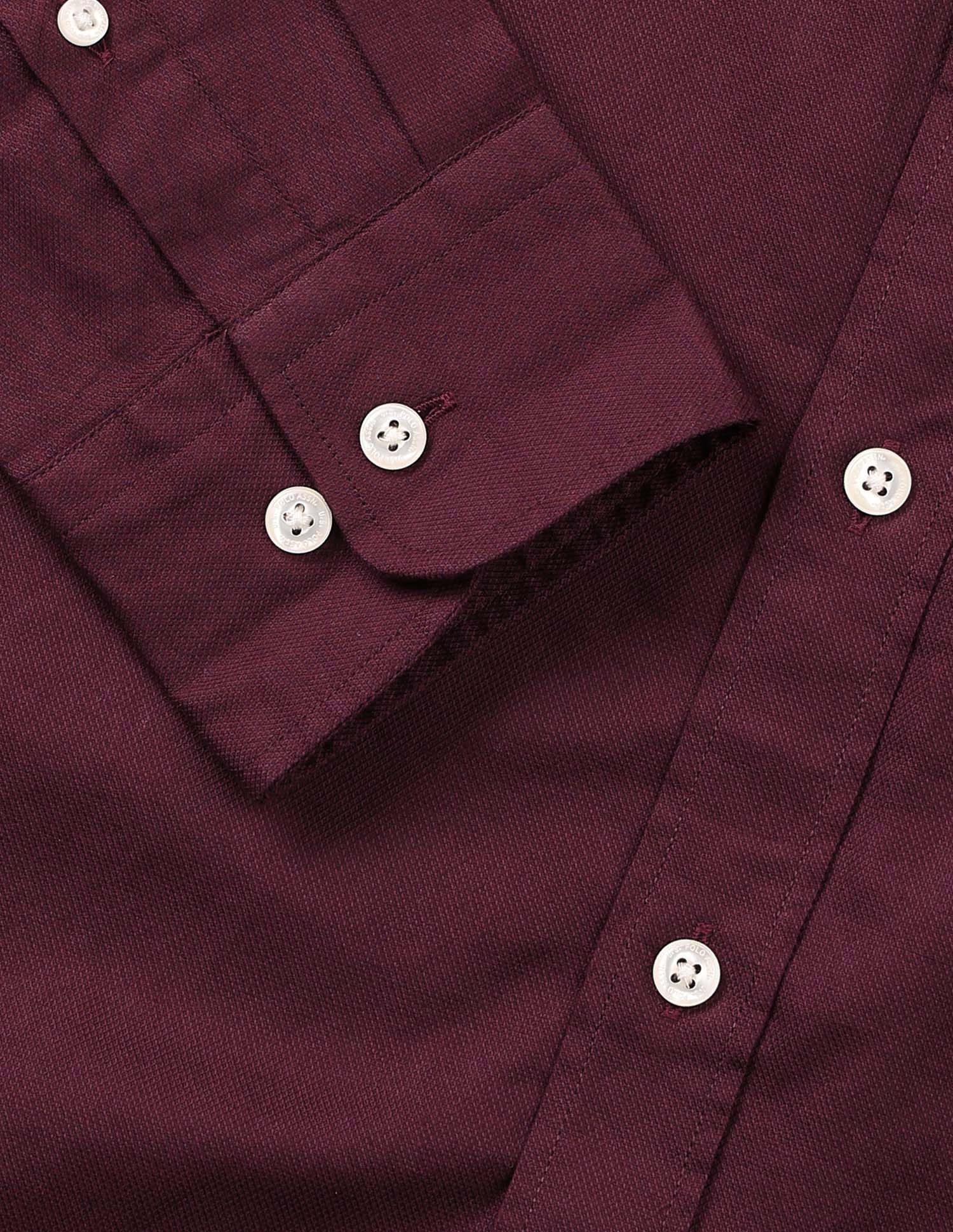 Cotton Dobby Shirt Wine - U.S. POLO ASSN. | Large